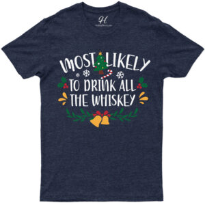 Whiskey Lover's Festive Christmas Tee From Holidayshirts
