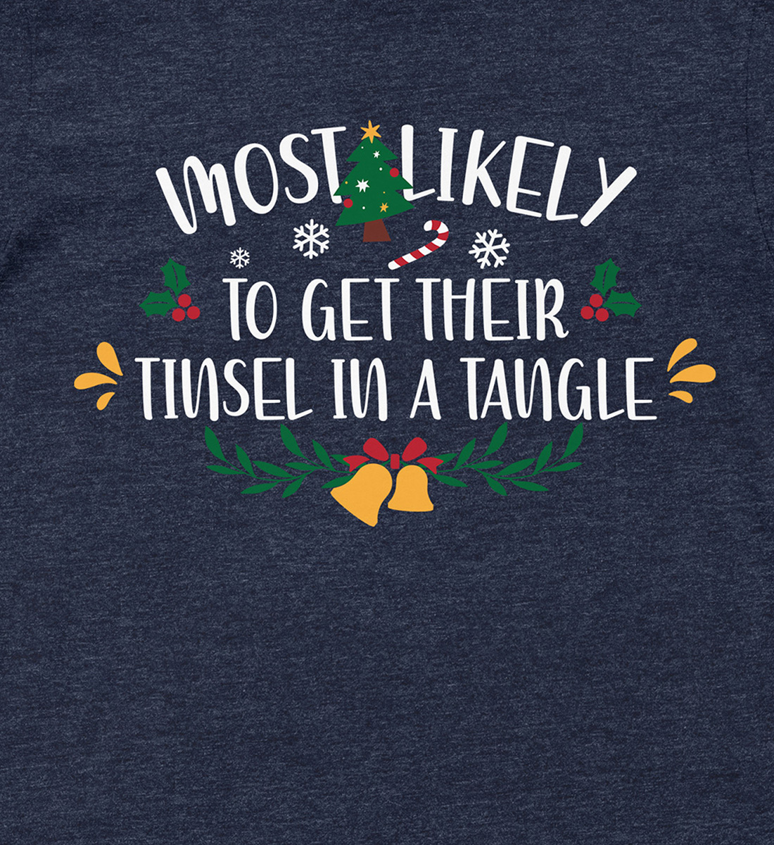 "tinsel Tangle" Fun Christmas Tee - Holidayshirts.com