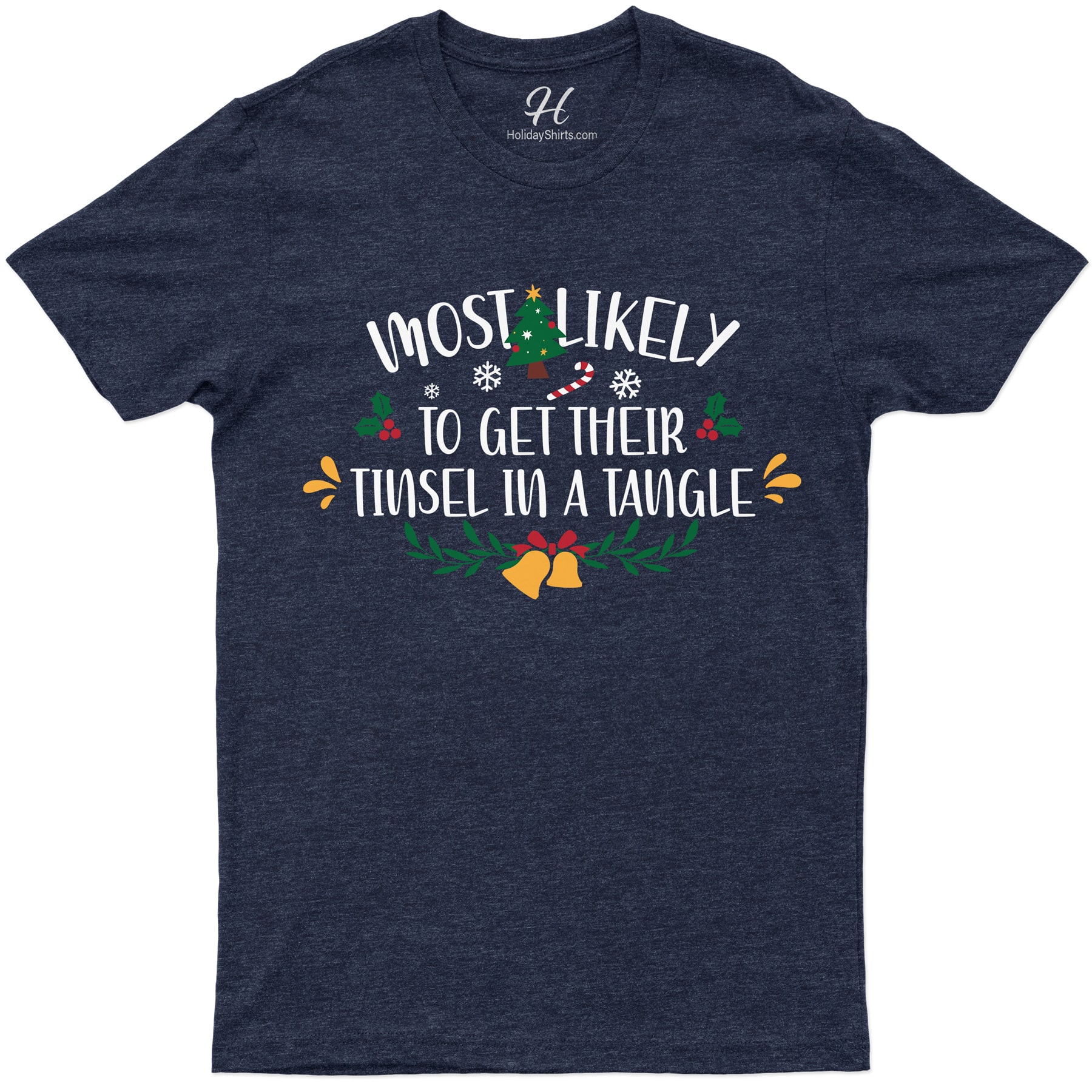 "tinsel Tangle" Fun Christmas Tee - Holidayshirts.com