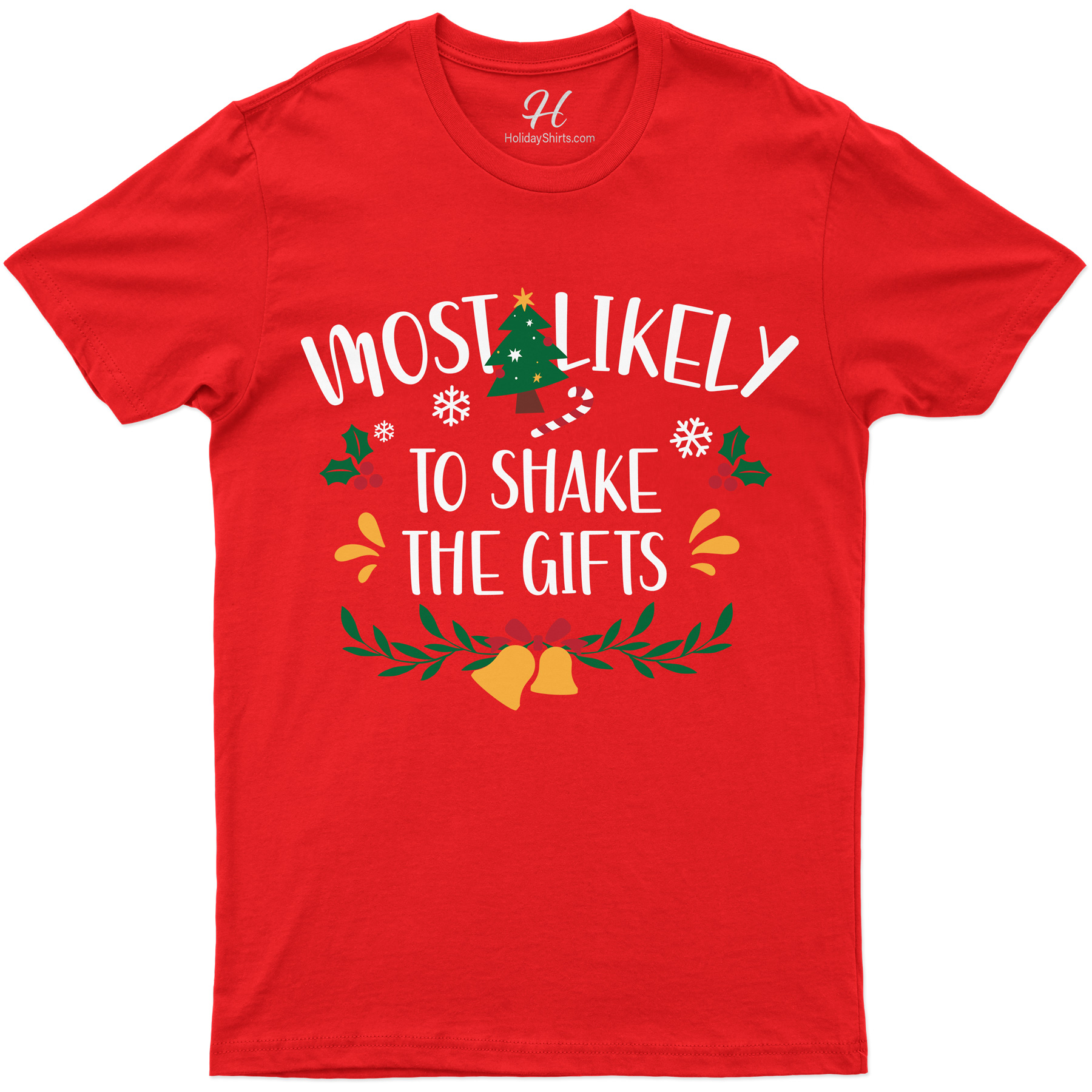 Shake The Gifts Christmas T-Shirt | Holiday Apparel