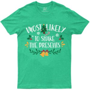 "shake The Presents" Fun Christmas Tee - Holidayshirts.com