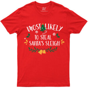 "santa's Sleigh Heist" Xmas Tee - Holidayshirts.com
