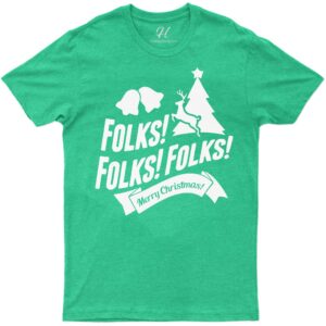 Folks Merry Christmas Holiday Tee - Holidayshirts
