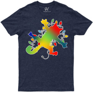 Vibrant Cat-lights Festive Tee - Christmas Special