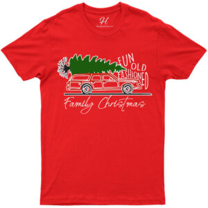 Fun Vintage-style Family Christmas Tee
