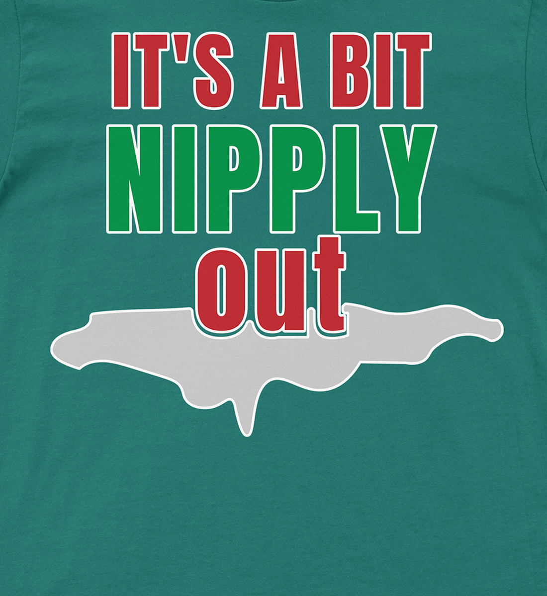 "nipply Out" Festive Christmas Tee - Holidayshirts.com