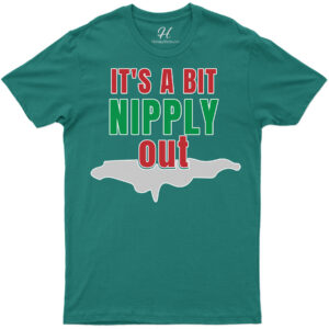 "nipply Out" Festive Christmas Tee - Holidayshirts.com