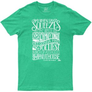 Santa's Hilarious Chimney Adventure Xmas Tee
