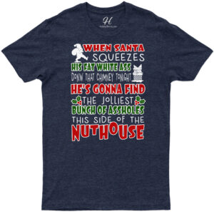 Santa's Chimney Dive - Festive Tee By Holidayshirts