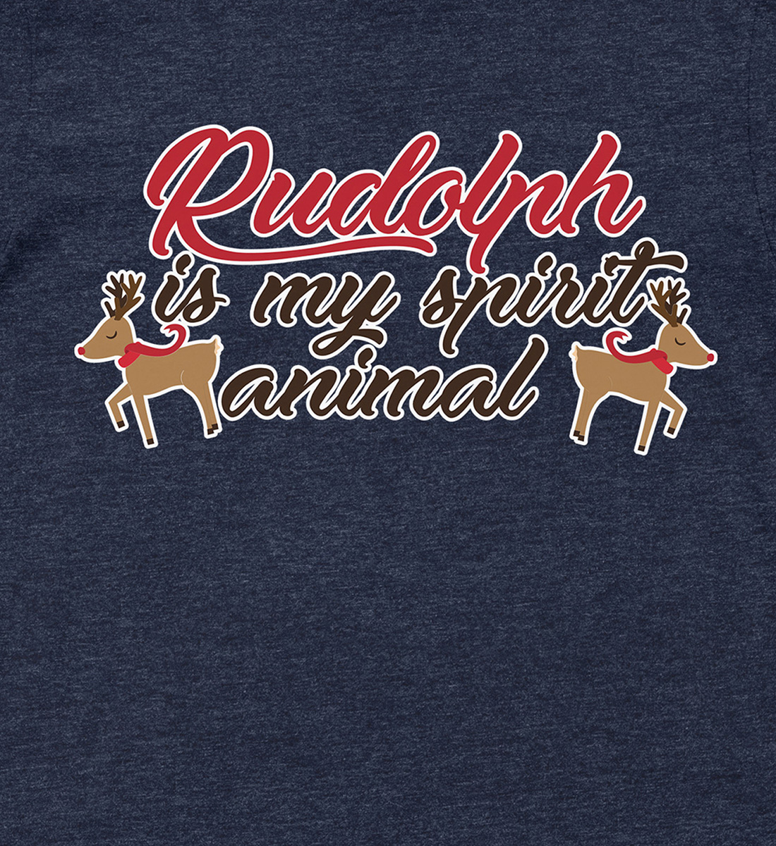 Rudolph Spirit Animal Xmas Tee - Holidayshirts