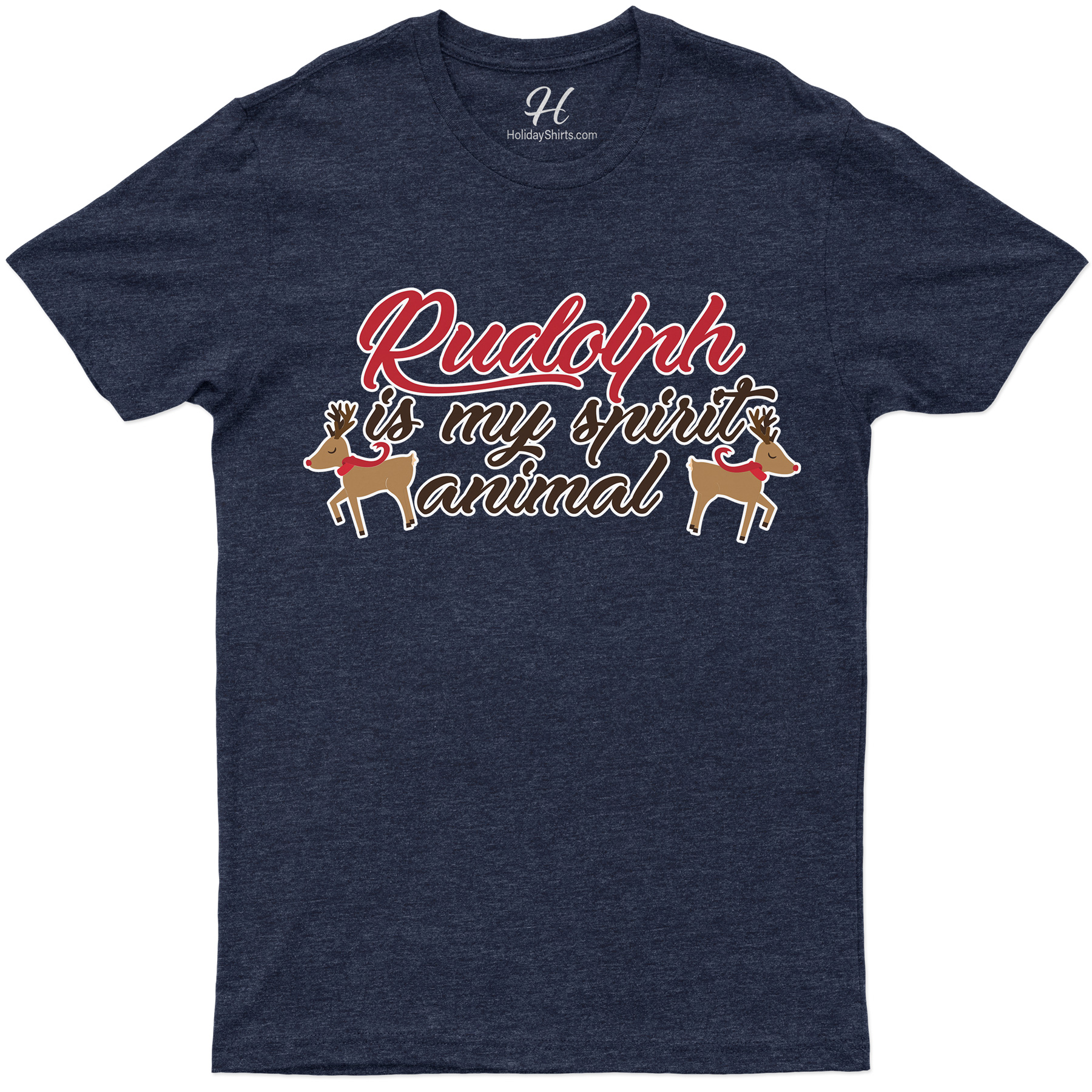 Rudolph Spirit Animal Xmas Tee - Holidayshirts