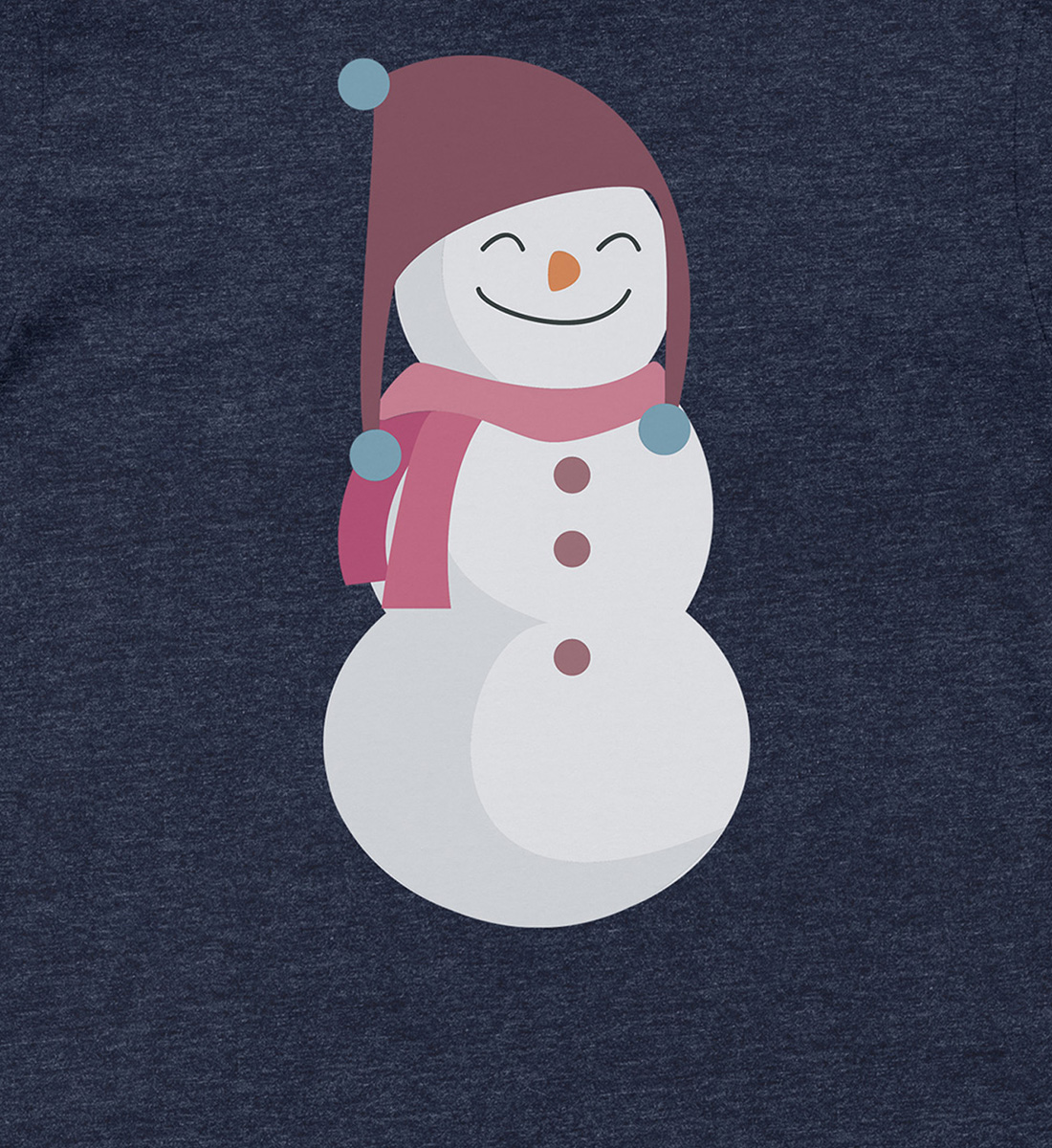 Charming Pink Snowman Tee - Christmas Delight