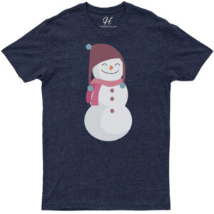 Charming Pink Snowman Tee - Christmas Delight