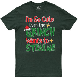 Grinch-adored 'too Cute' Christmas Tee From Holidayshirts