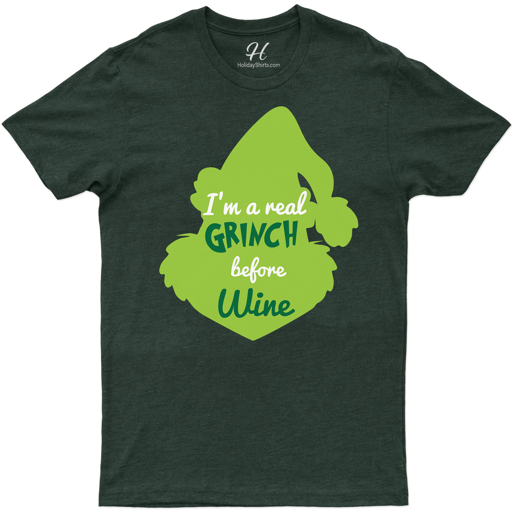 Grinch Before Wine Christmas Tee - Holidayshirts
