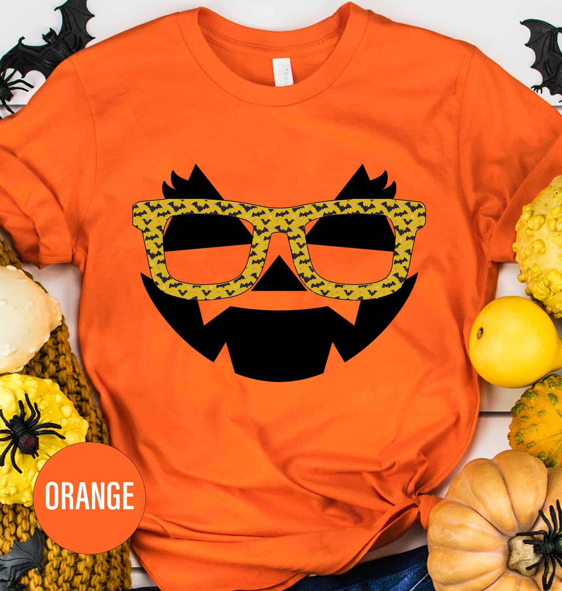 Chic Pumpkin Face Tee - Halloween Special