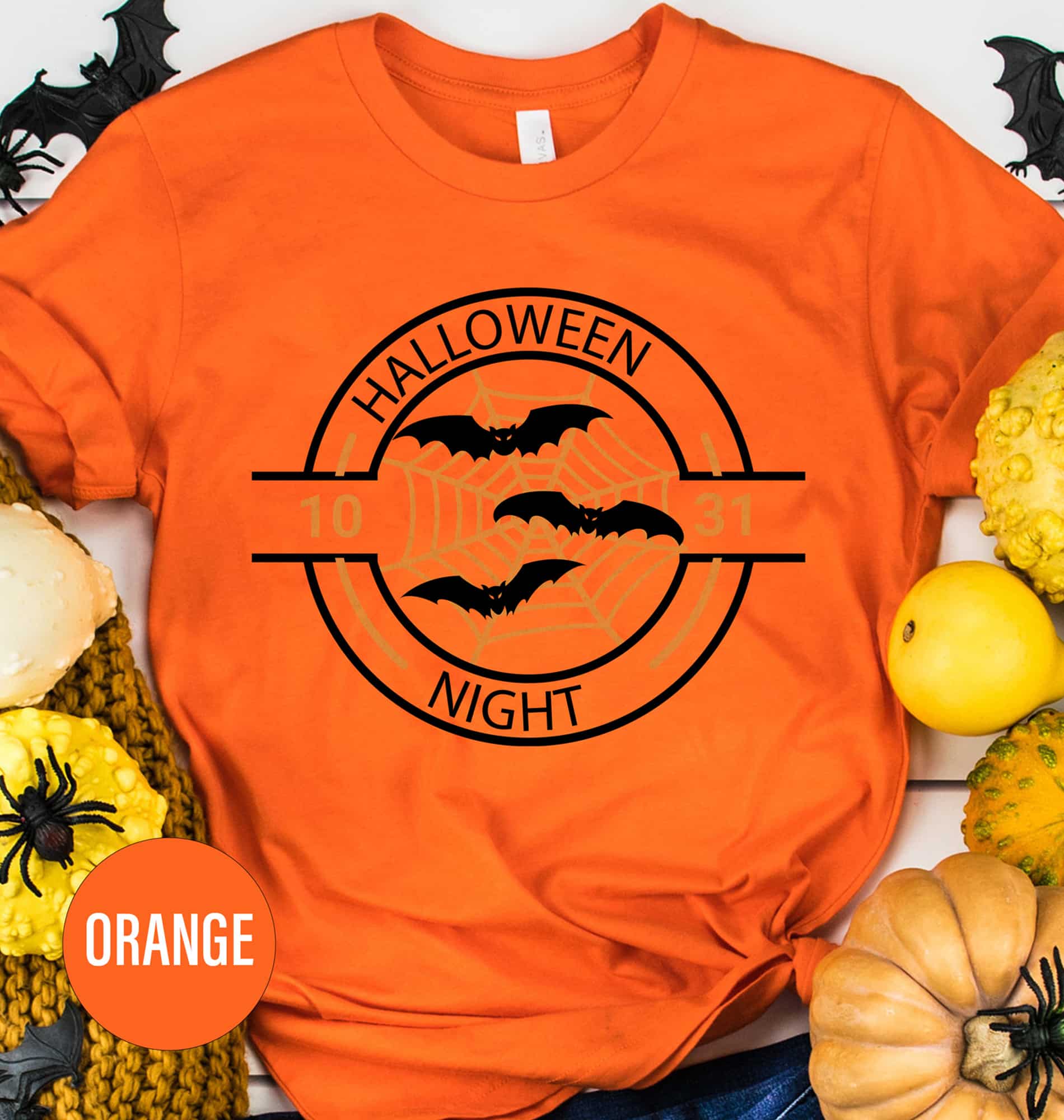 Spooky Bat Night Tee - Unique Halloween Apparel