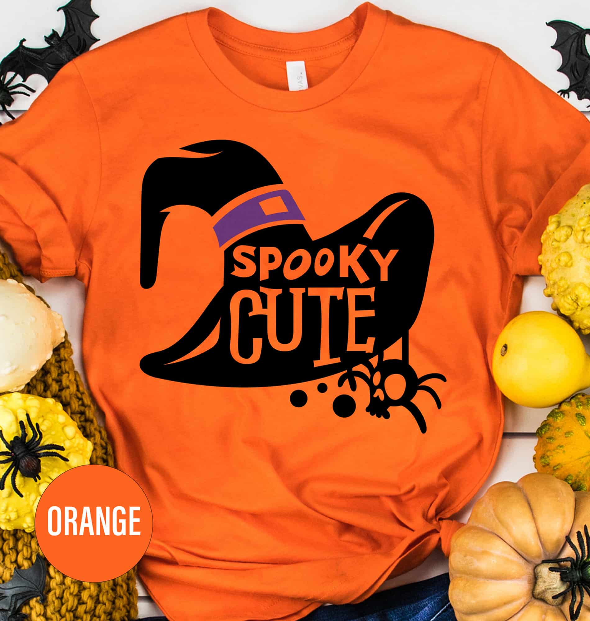 Spooky-cute Creepy Hat Halloween Tee