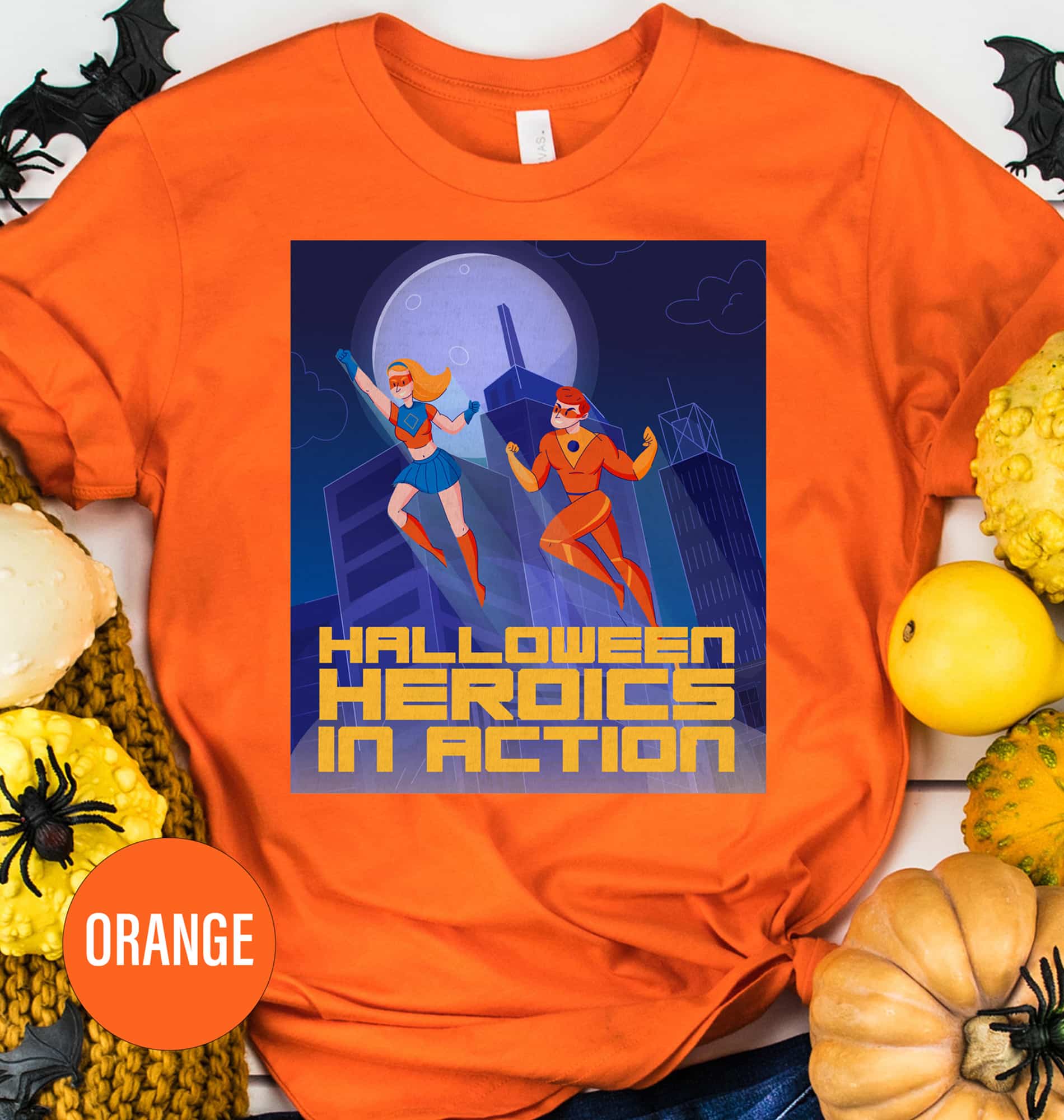 Holidayshirts Spooky Halloween Heroics Tee