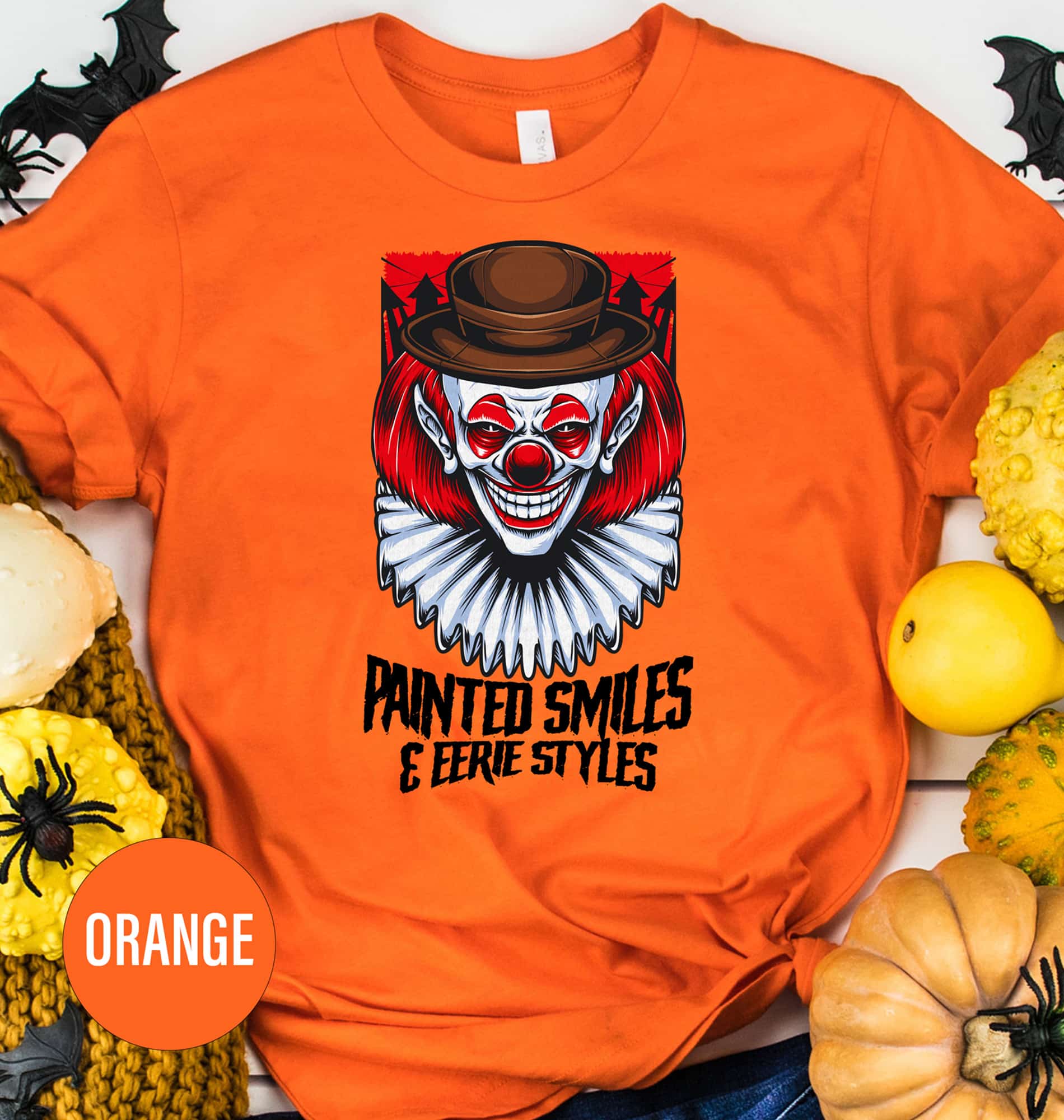Trendy Painted Smiles Halloween Tee - Holidayshirts