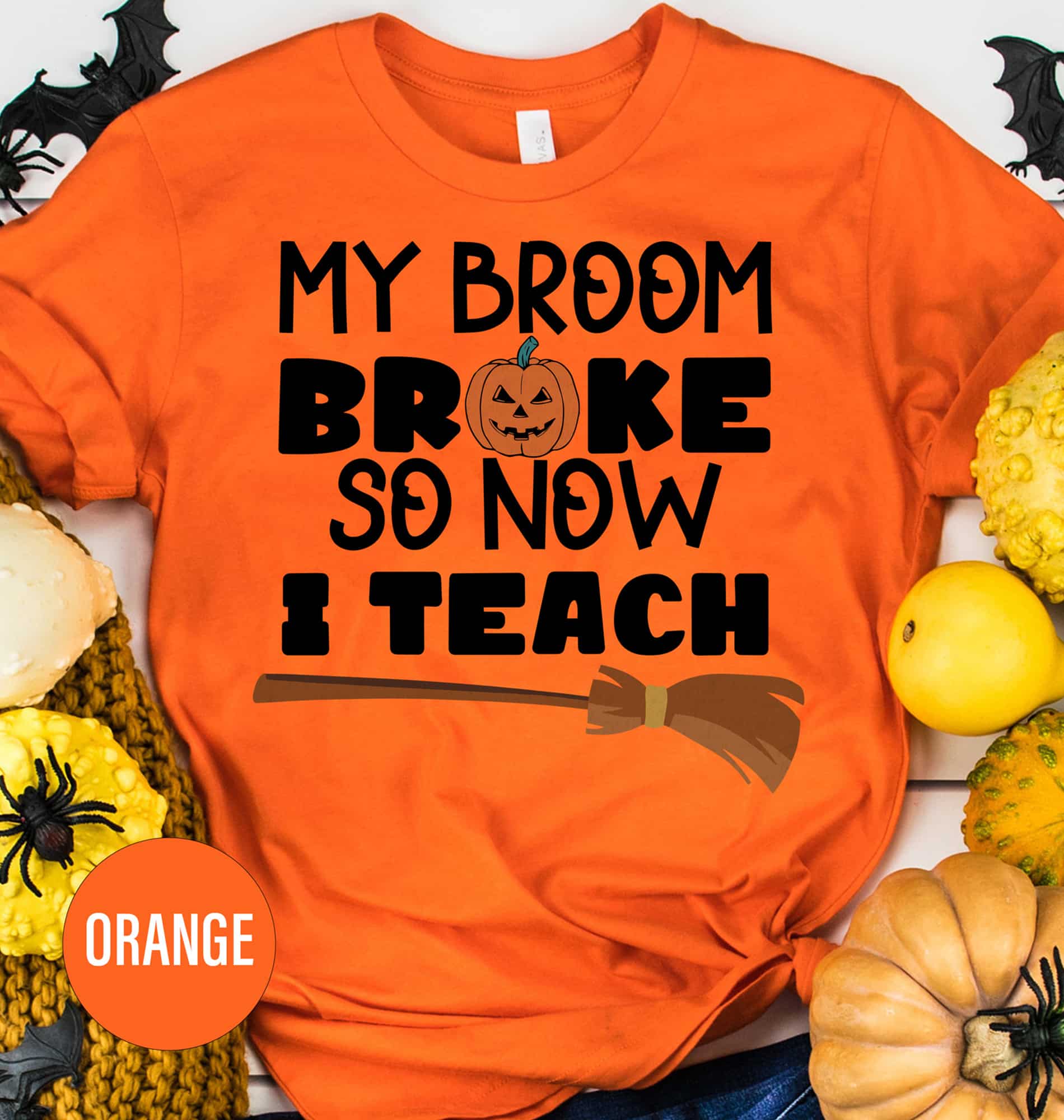 Broom Broke Quirky Halloween T-shirt
