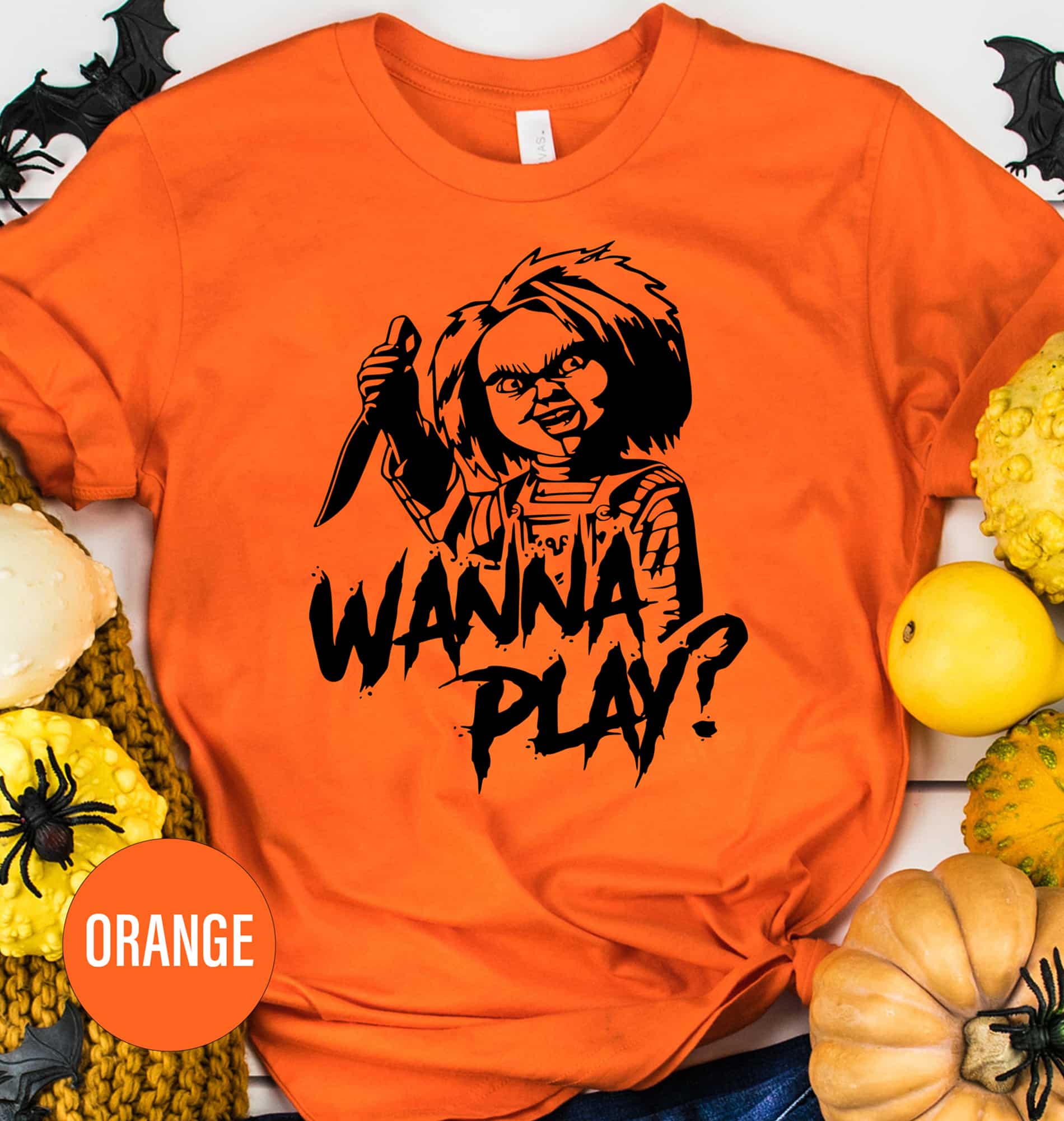 Sleek Wanna Play Halloween Tee - Holidayshirts