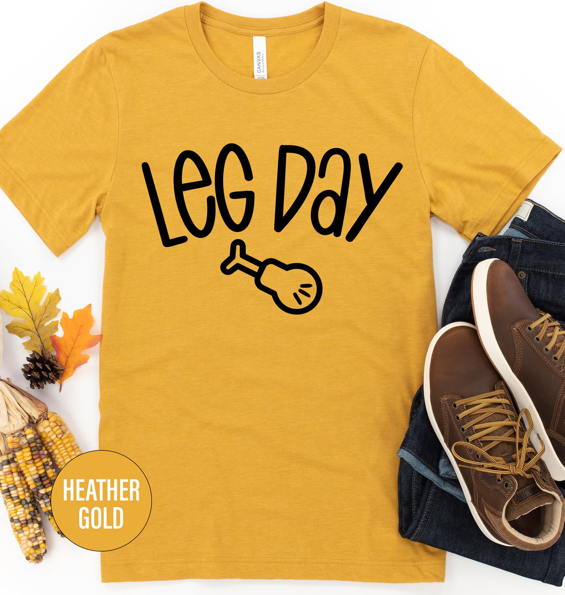 Thanksgiving Leg Day Workout Tee - Holidayshirts.com