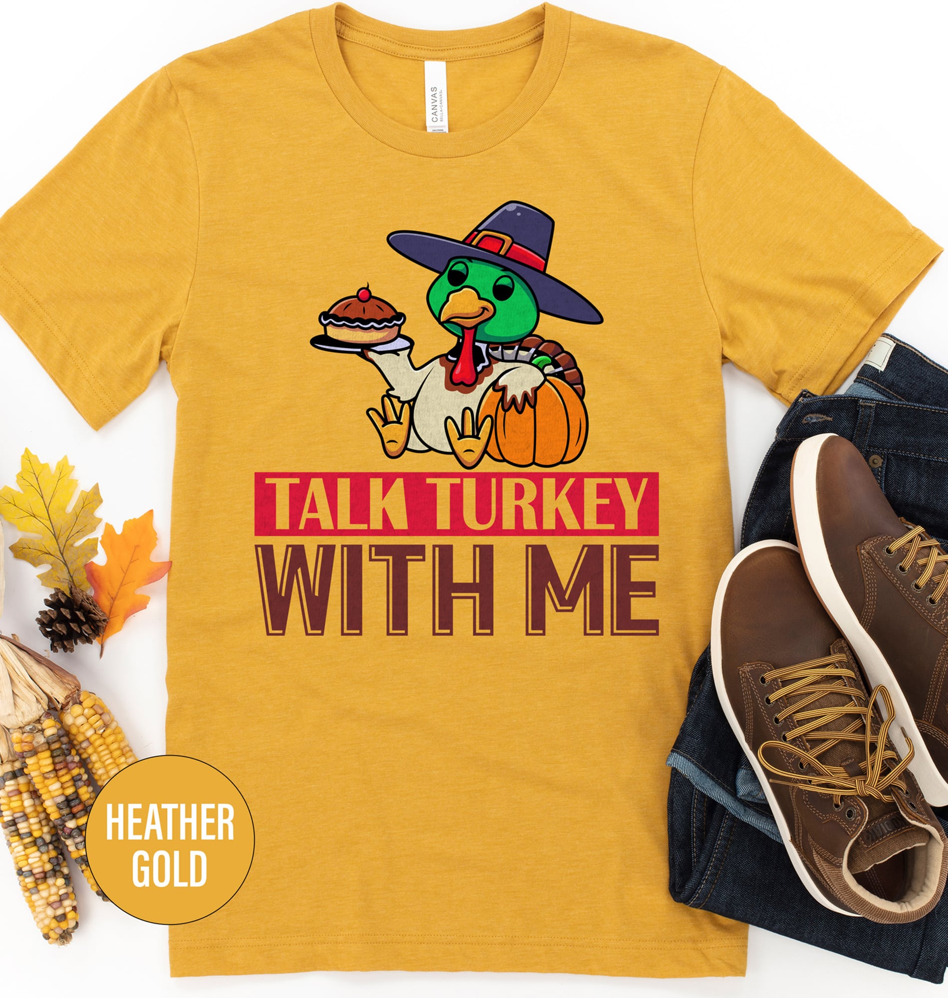 Talk Turkey Festive Thanksgiving Tee - Holidayshirts.com