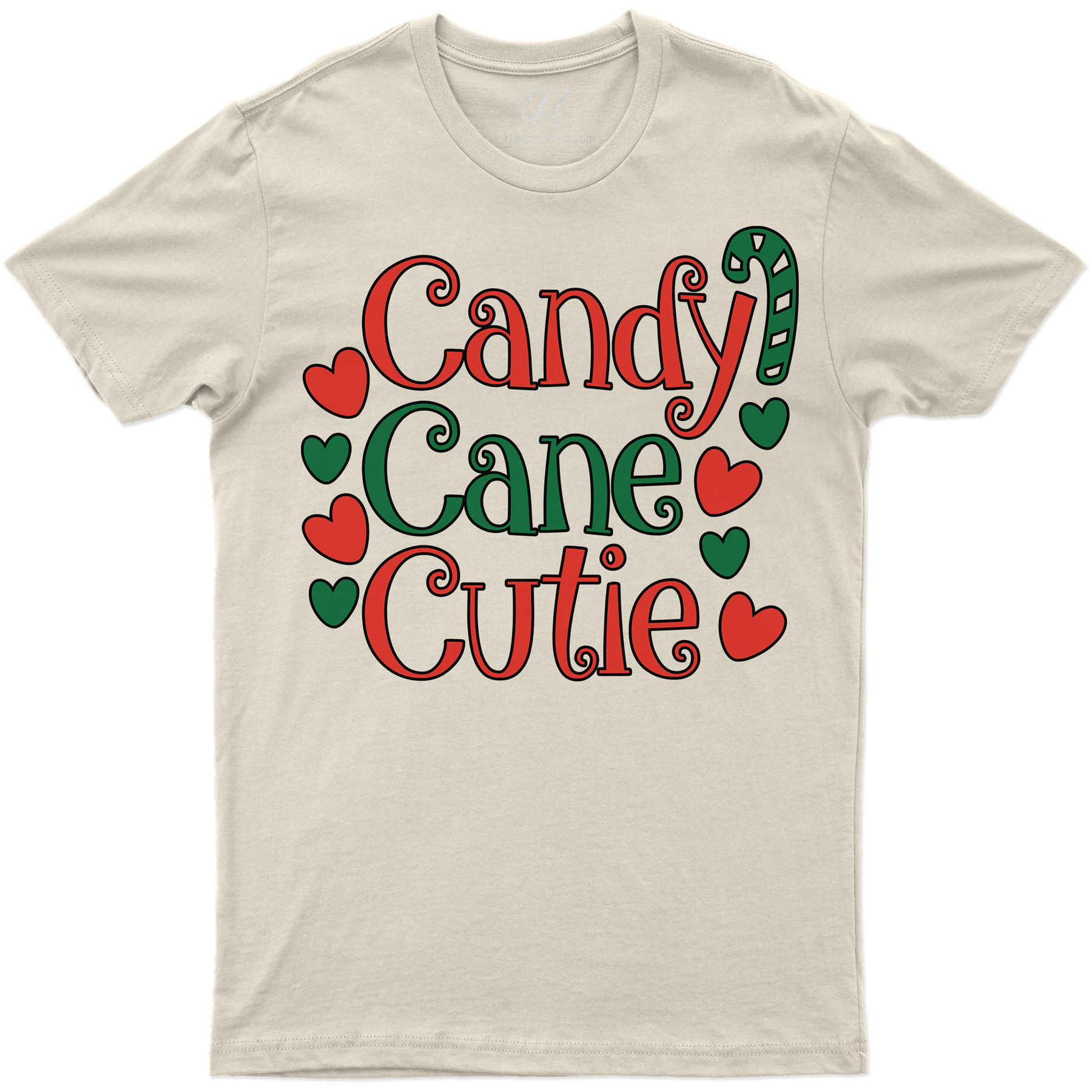 "candy Cane Cutie" Festive Xmas Tee By Holidayshirts
