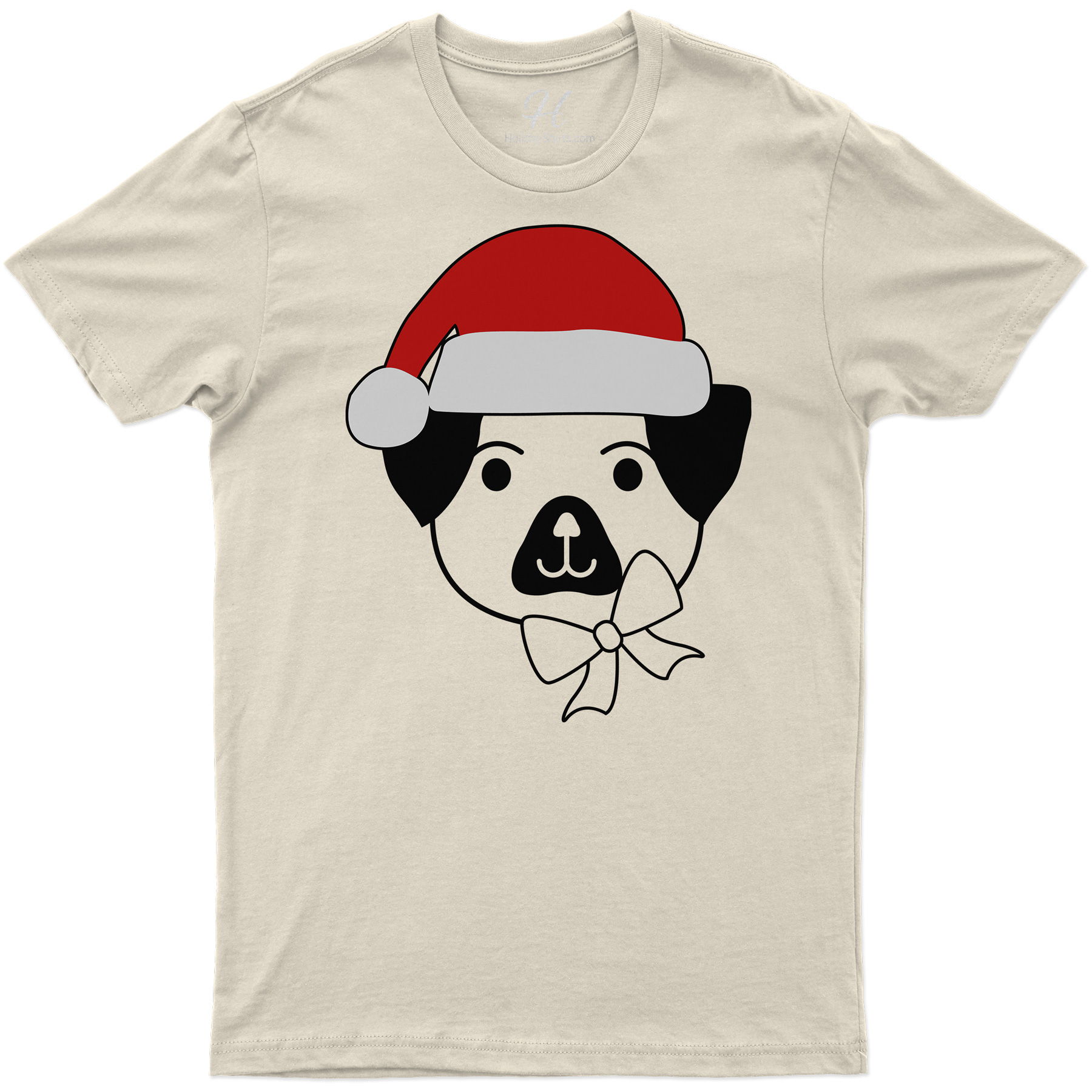Festive Pup In Santa Hat Tee - Holidayshirts