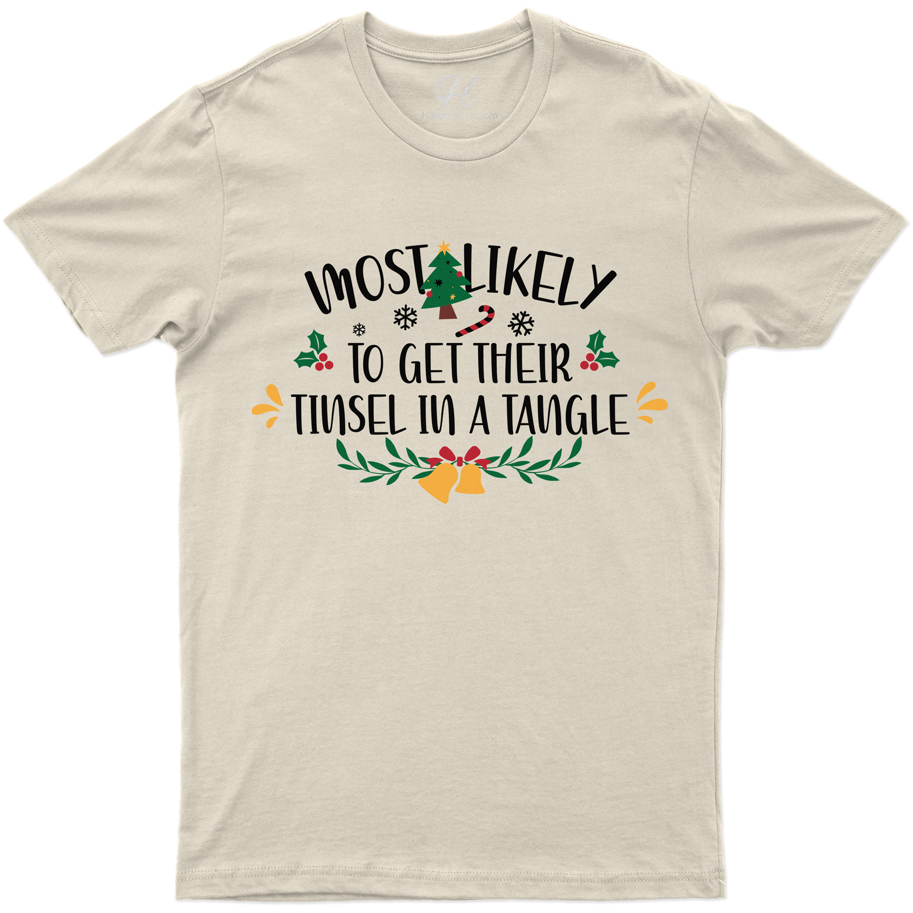 "tinsel Tangle" Fun Christmas Tee - Holidayshirts.com
