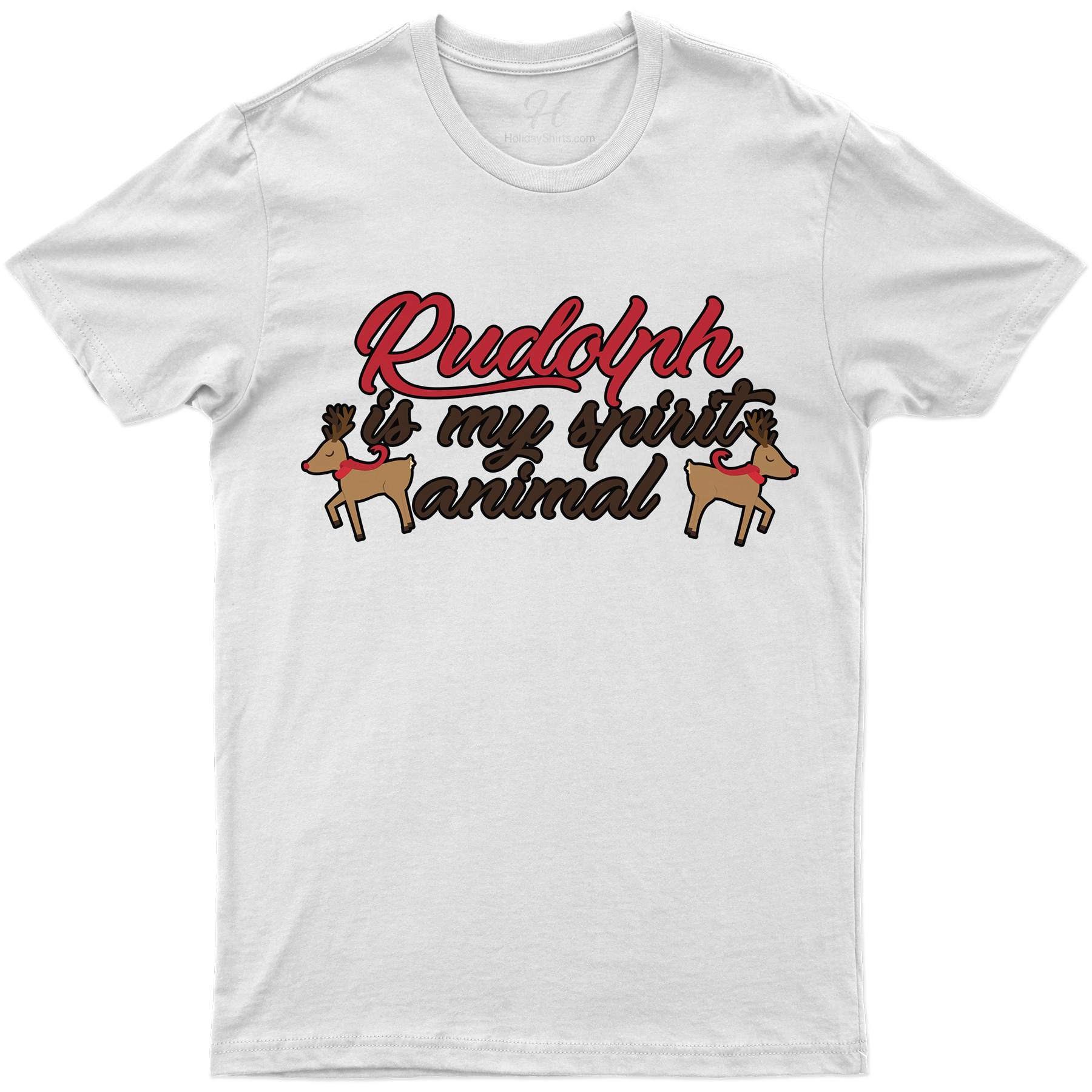 Rudolph Spirit Animal Xmas Tee - Holidayshirts