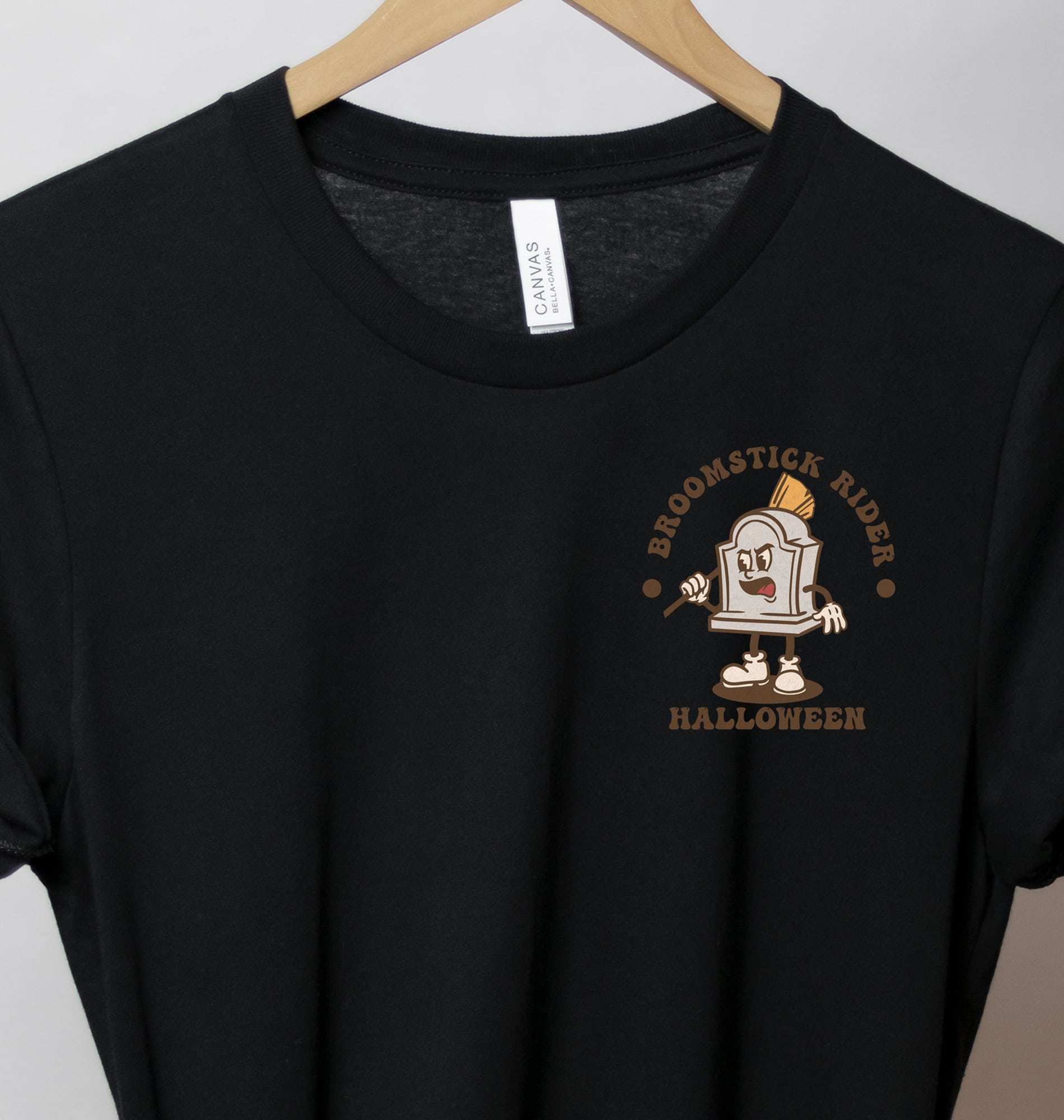 Spooky Broom Rider Halloween Tee - Holidayshirts.com