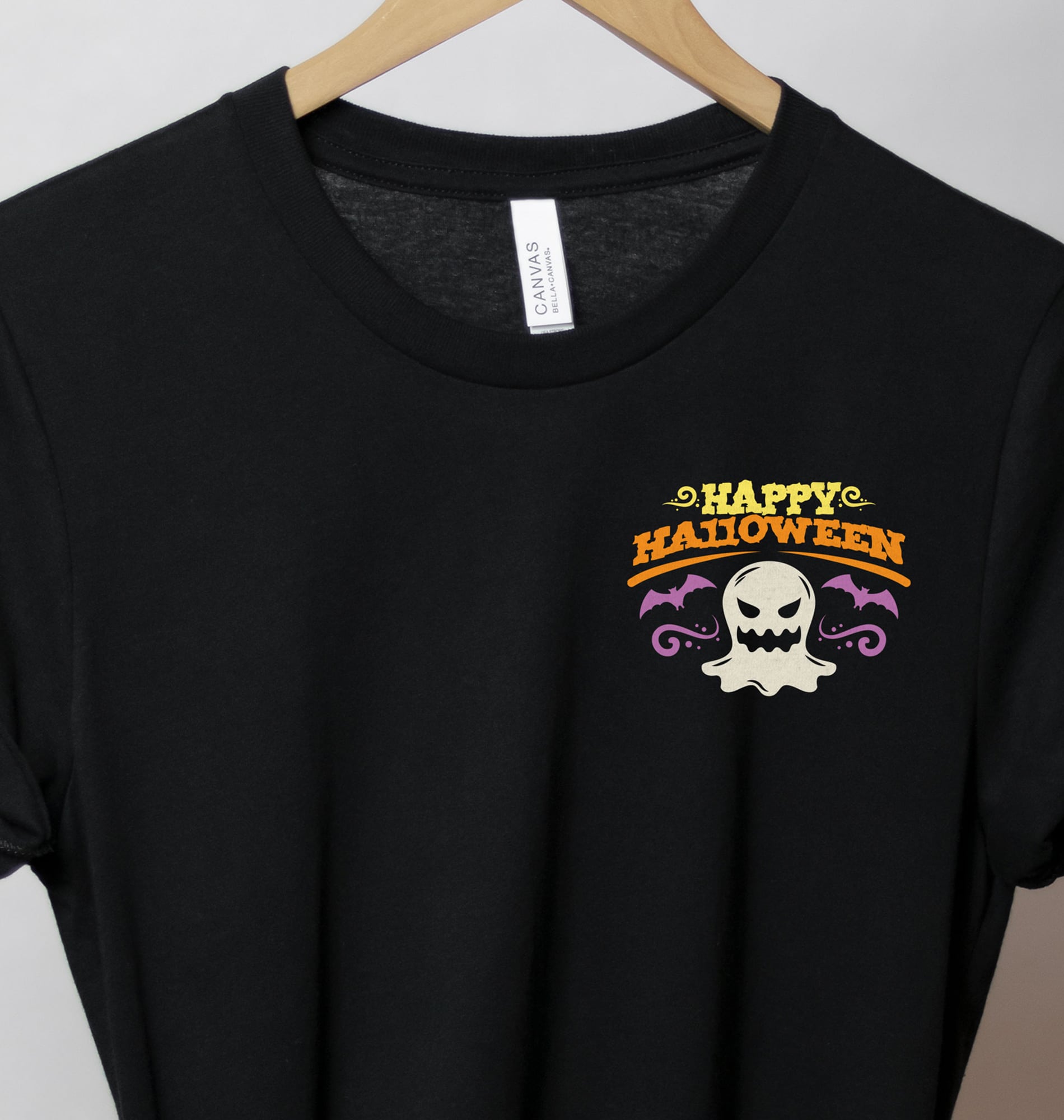 Spooky Ghost Graphic Tee - Happy Halloween