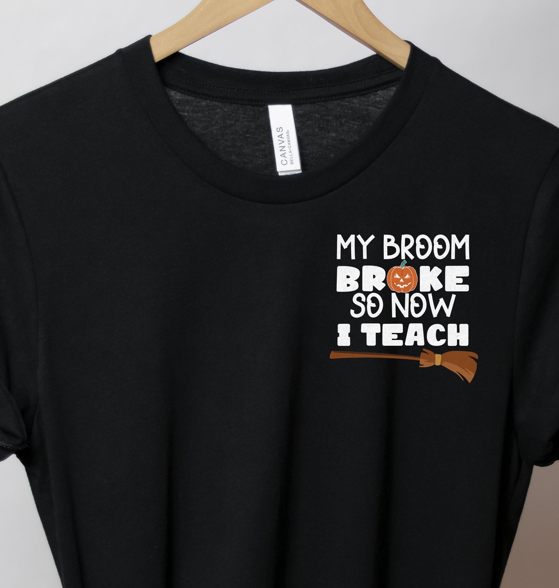 Broom Broke Quirky Halloween T-shirt