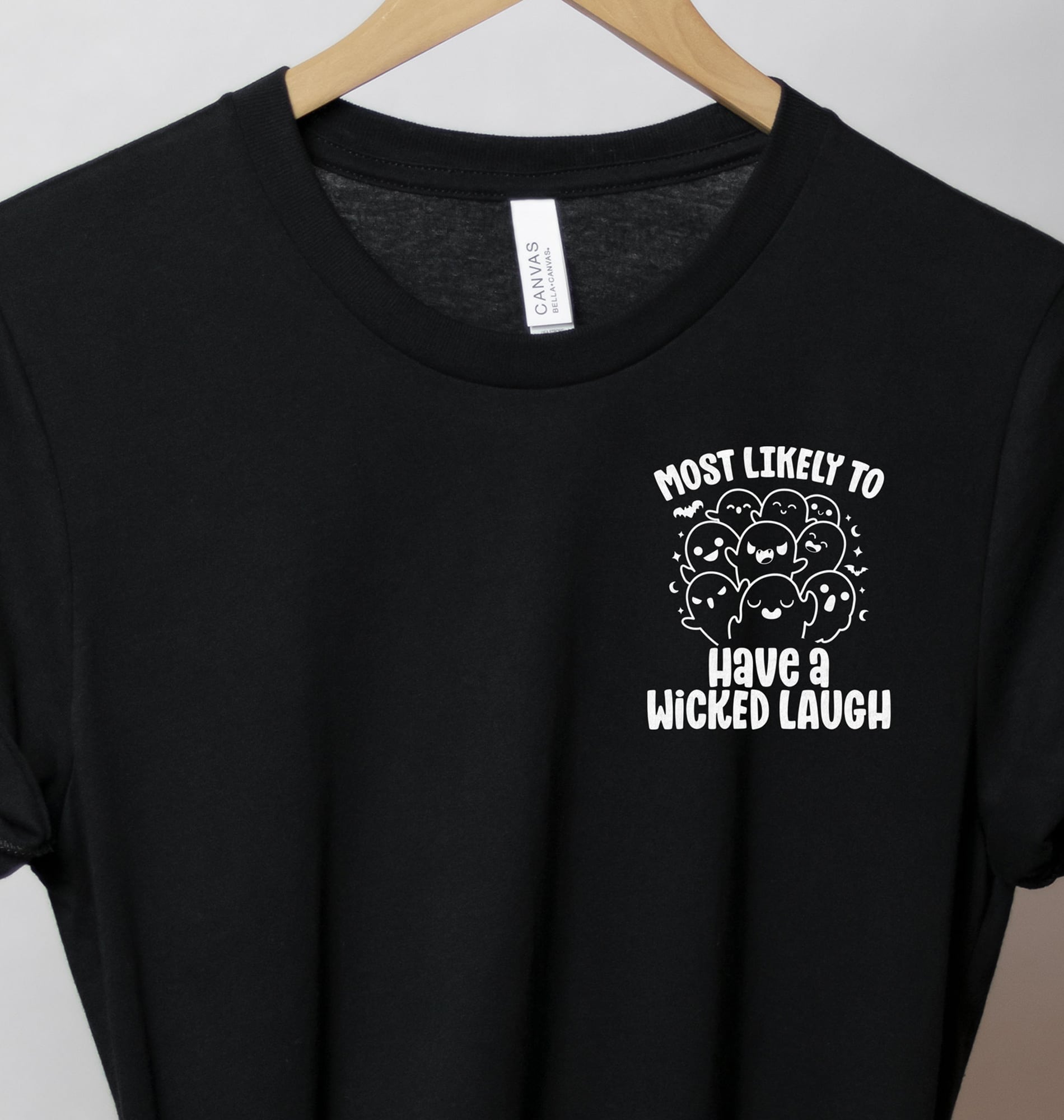 Most Likely To Laugh In A Wicked Style Purple Halloween T-shirt