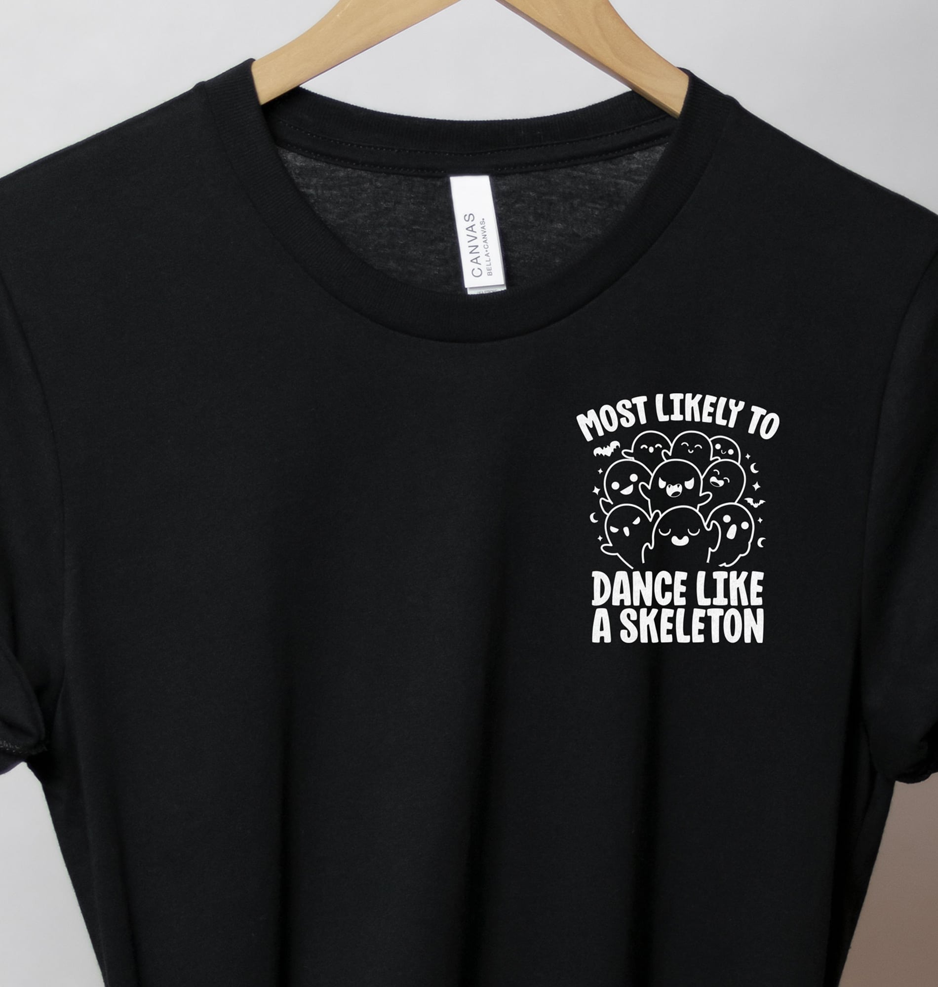 Most Likely To Dance Like A Skeleton Sketchy Halloween T-shirt