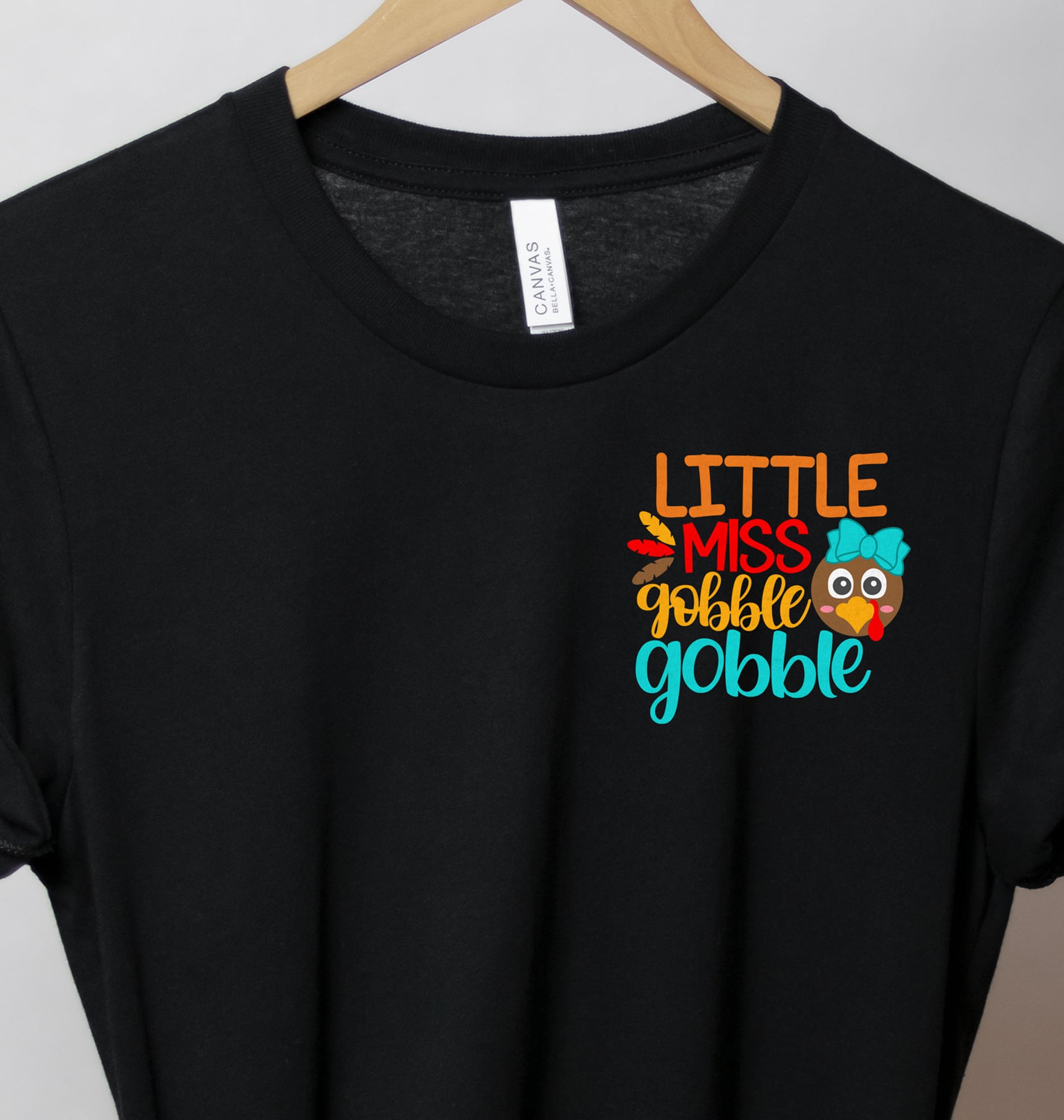 Little Miss Gobble Festive Thanksgiving Tee