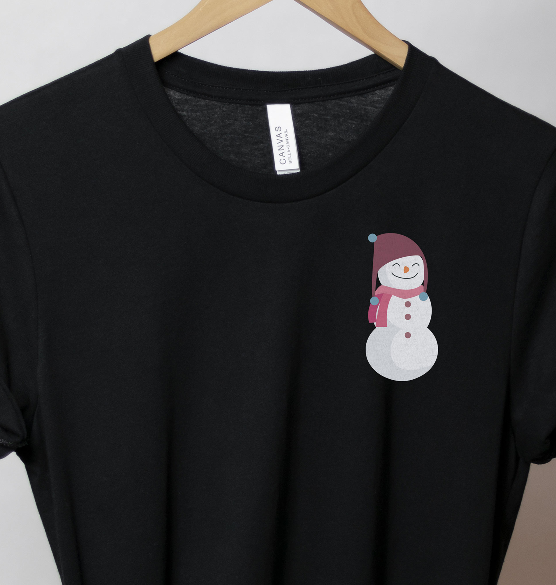 Charming Pink Snowman Tee - Christmas Delight