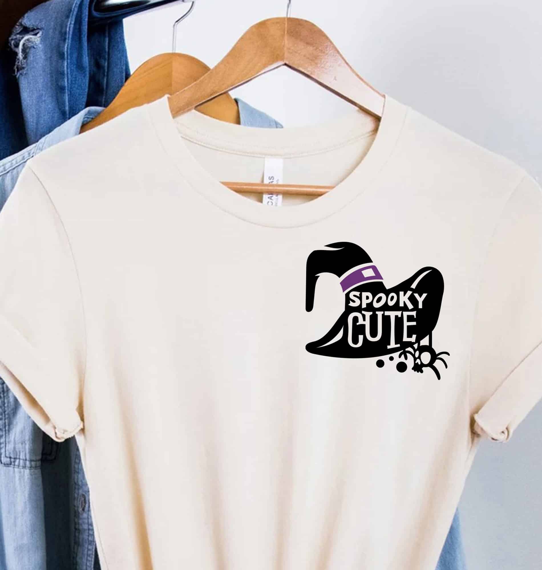 Spooky-cute Creepy Hat Halloween Tee