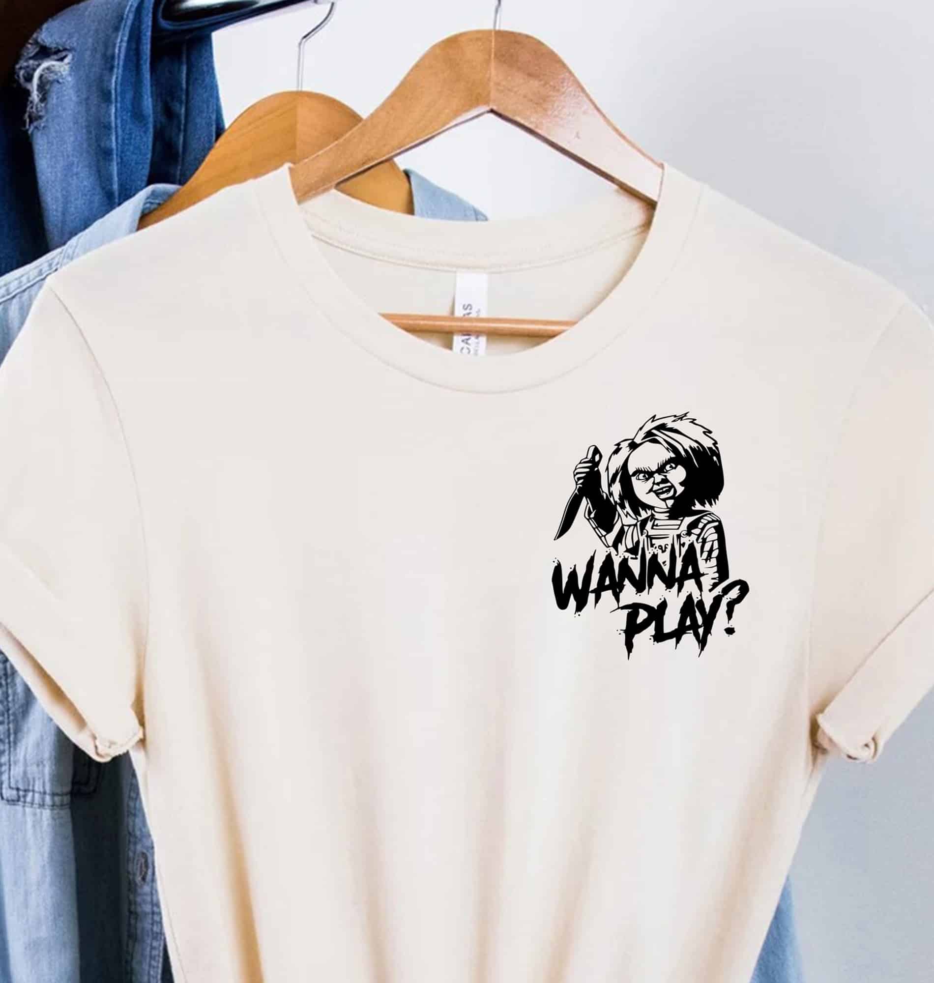 Sleek Wanna Play Halloween Tee - Holidayshirts