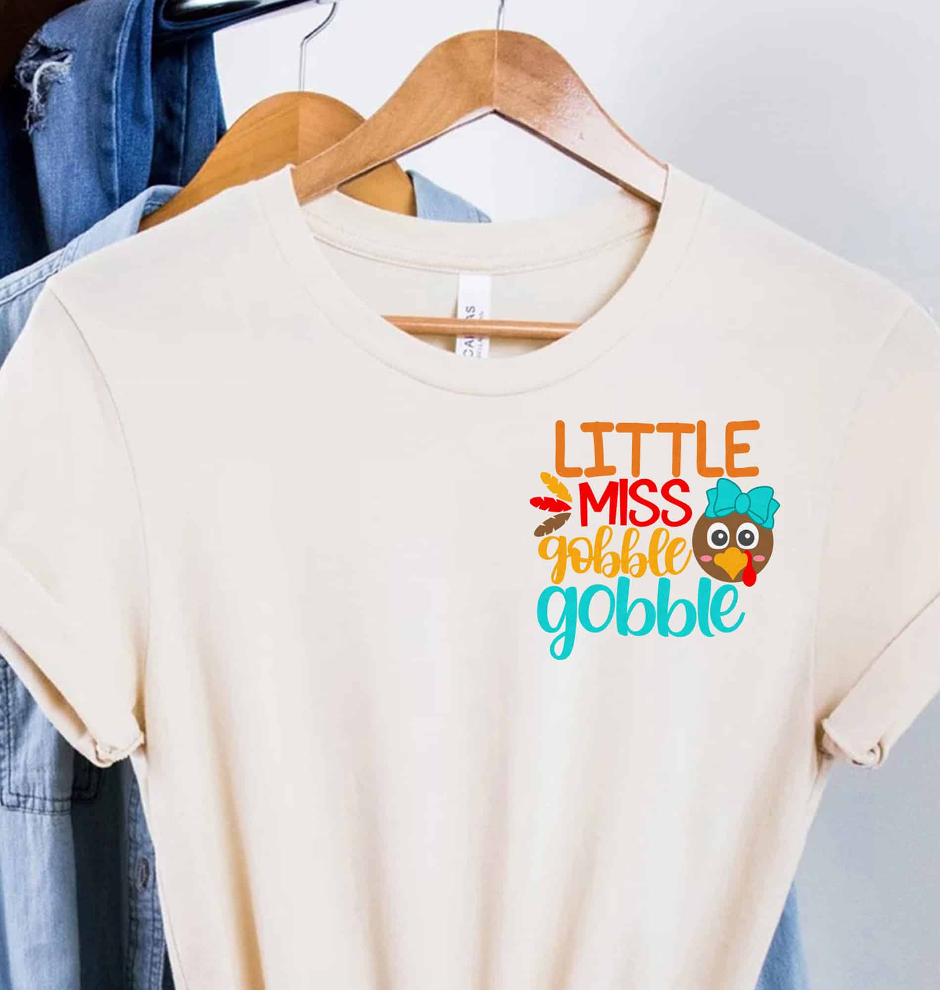 Little Miss Gobble Festive Thanksgiving Tee