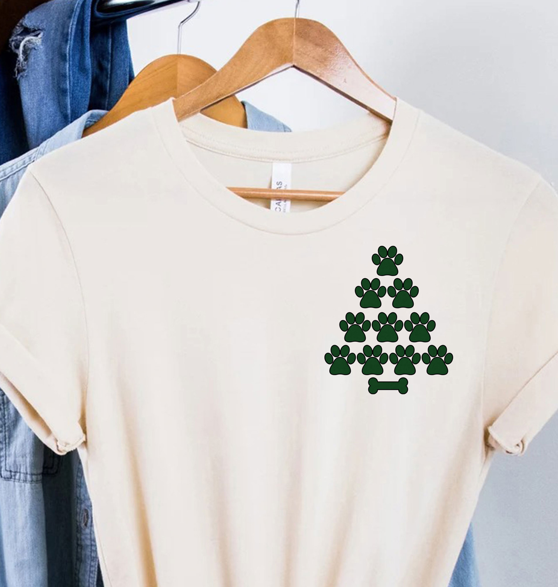 Festive Paws & Paws Christmas Tee From Holidayshirts