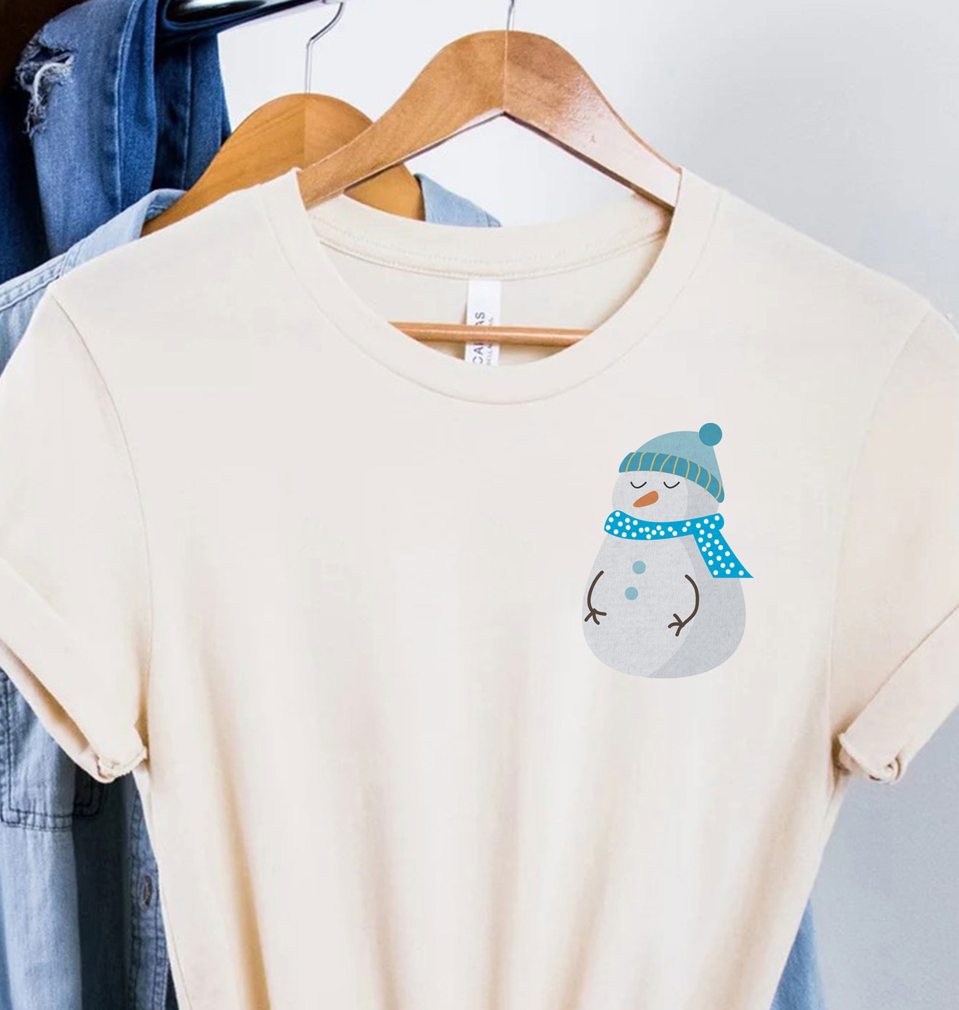 Frosty Snowman Light Blue Tee - Holiday Edition