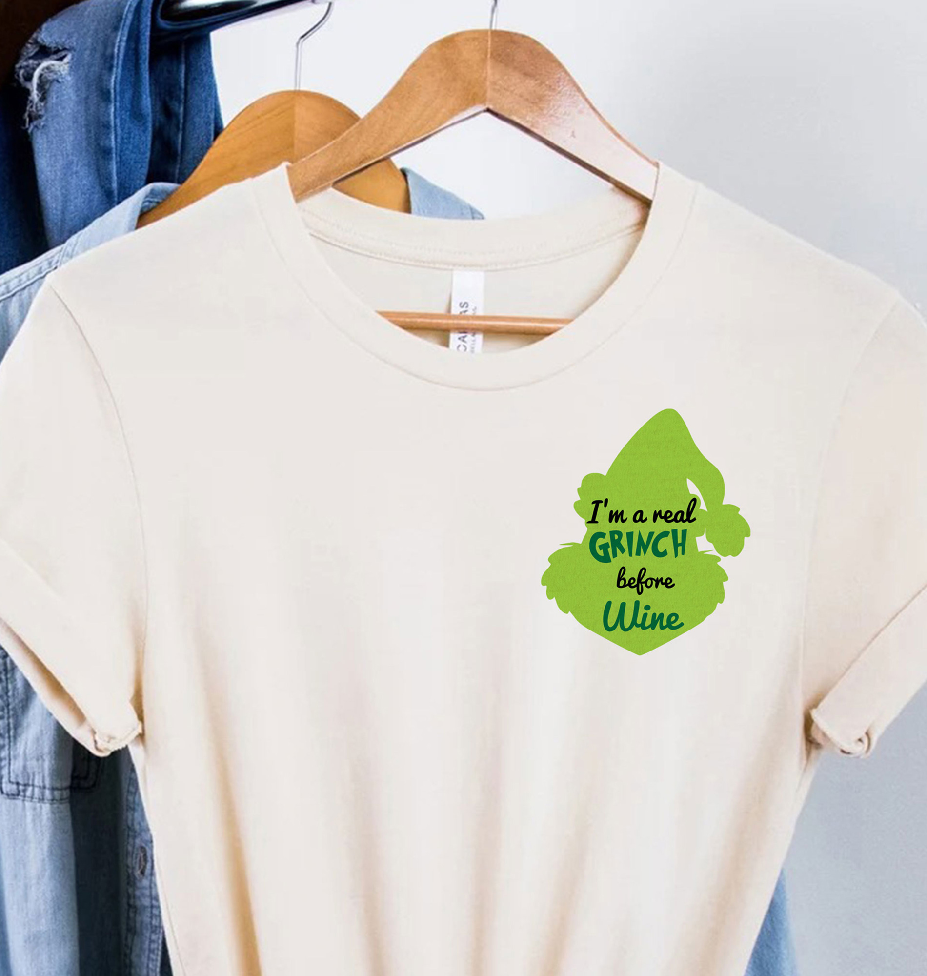 Grinch Before Wine Christmas Tee - Holidayshirts