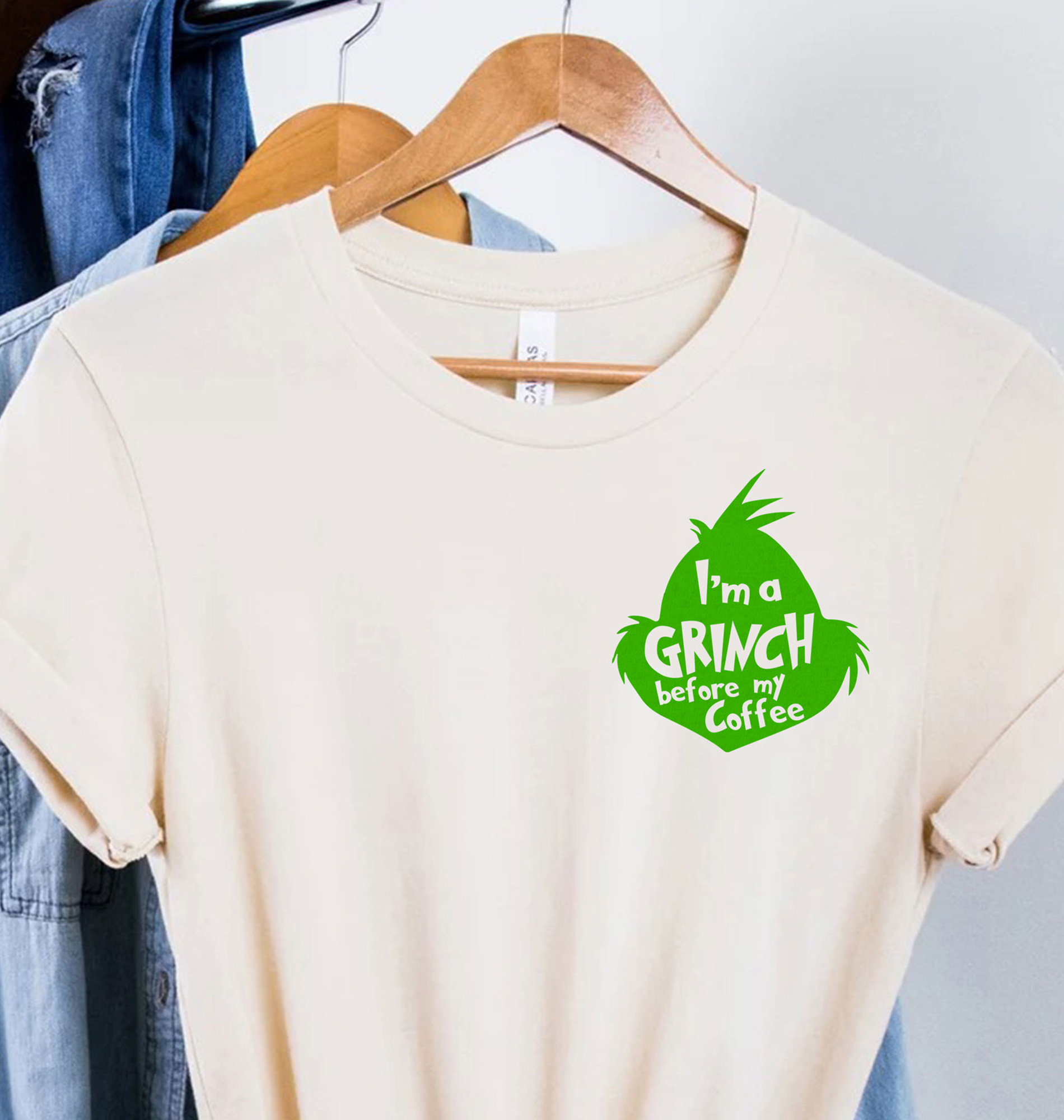 "grinch Before Coffee" Christmas Tee - Holidayshirts.com