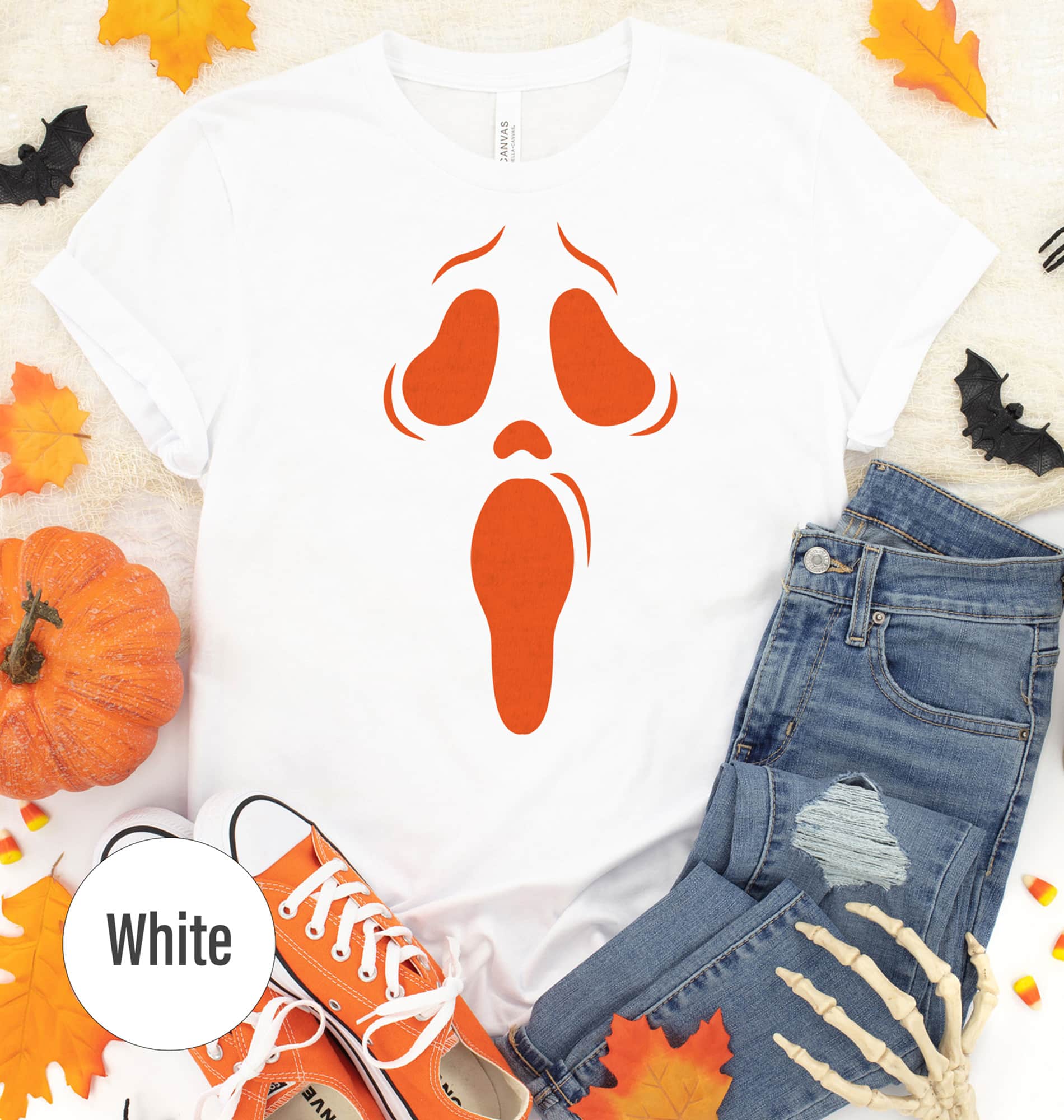 Chic Scream Ghost Face Tee - Halloween Special
