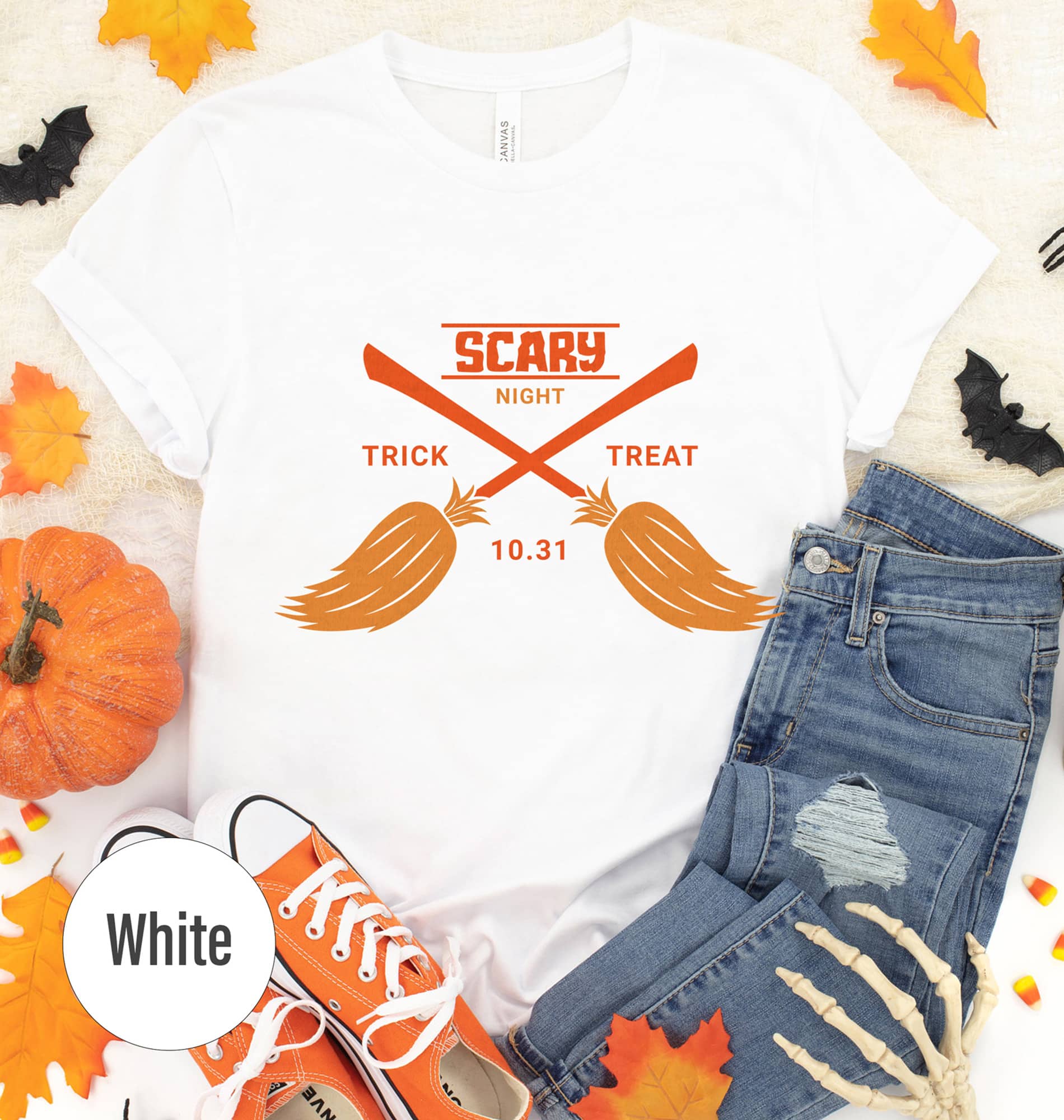 Vintage Scary Night Halloween Tee - Trick Or Treat