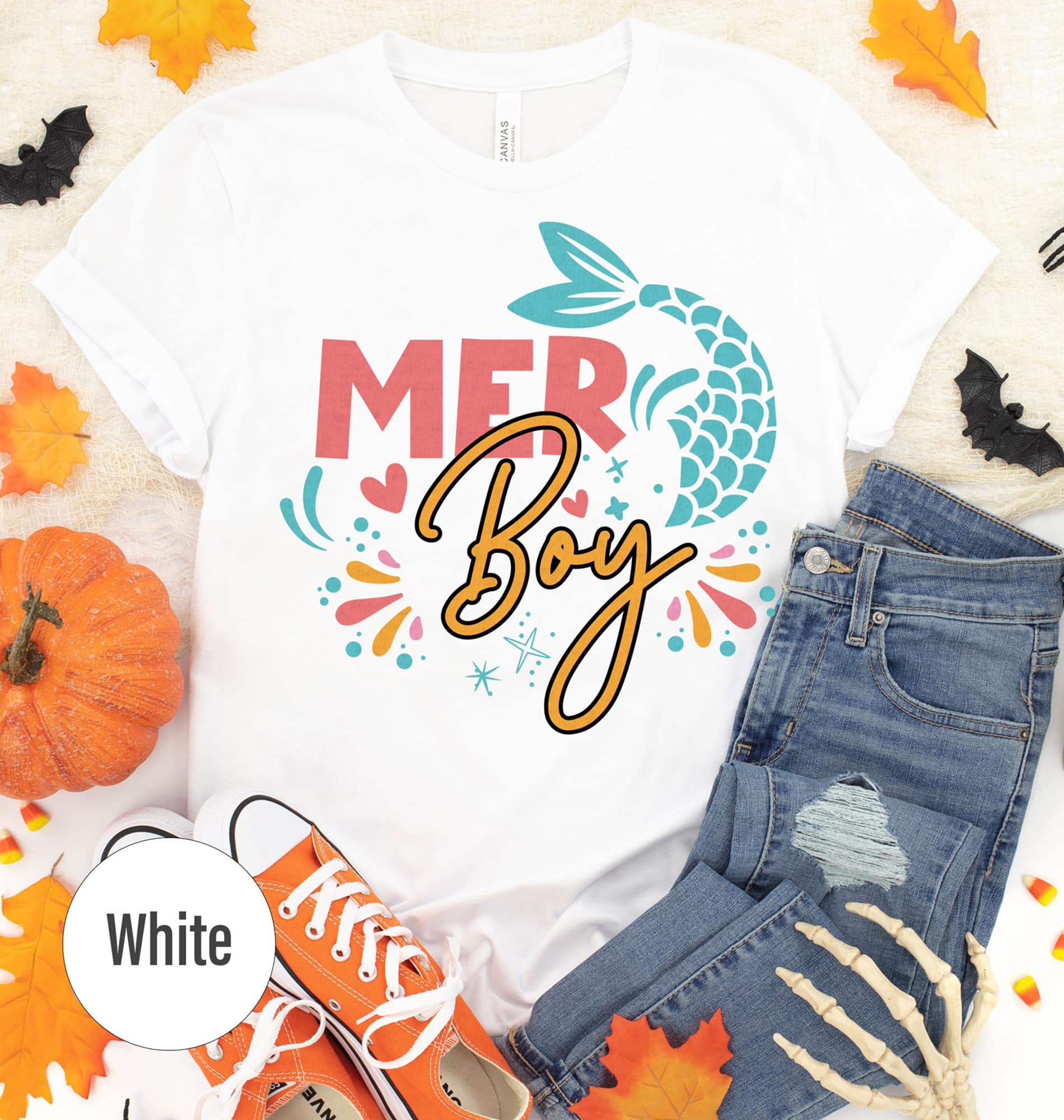 Mermaid Boy Chic Halloween Tee - Holidayshirts.com