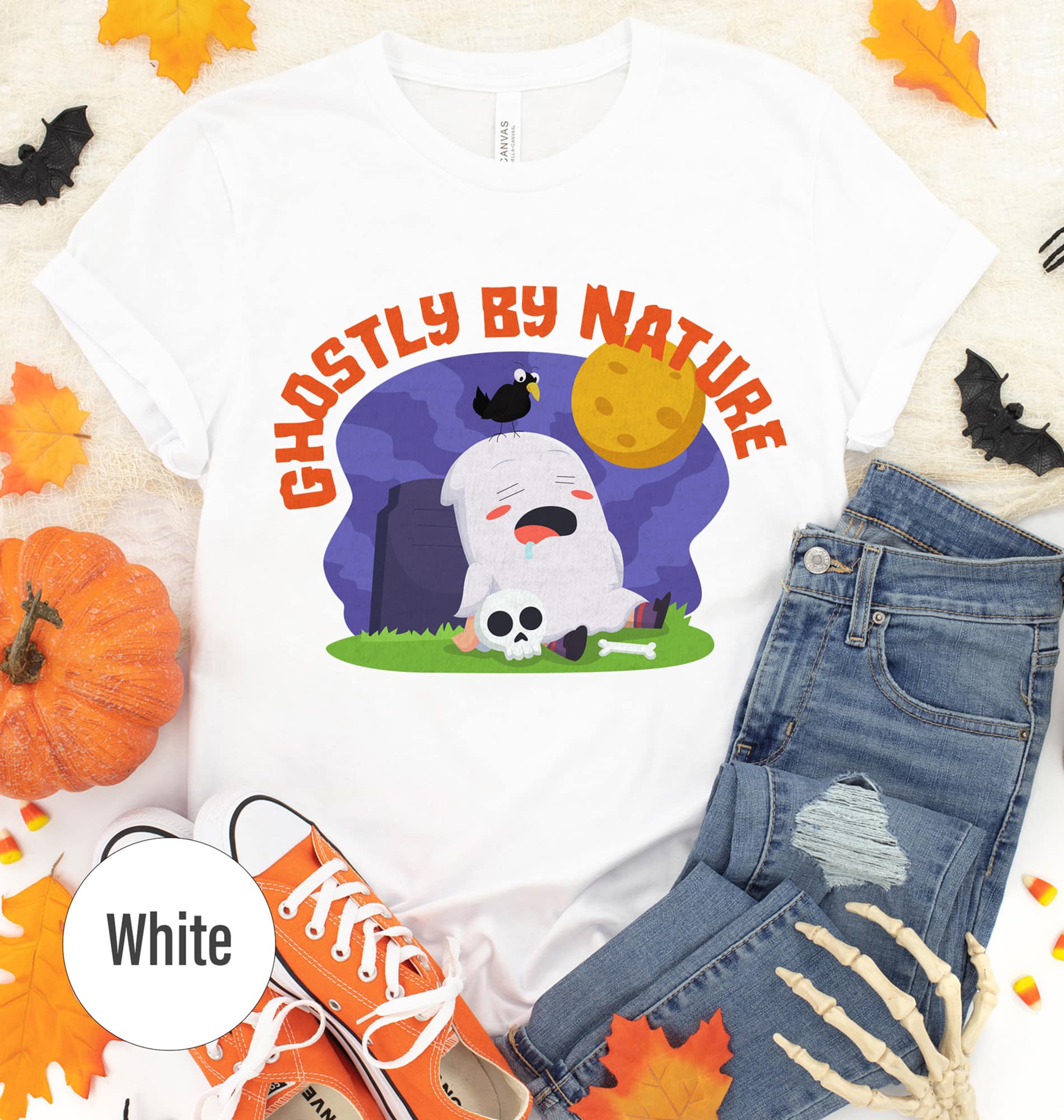 Spooky Versatile Ghost Nature Tee - Holidayshirts